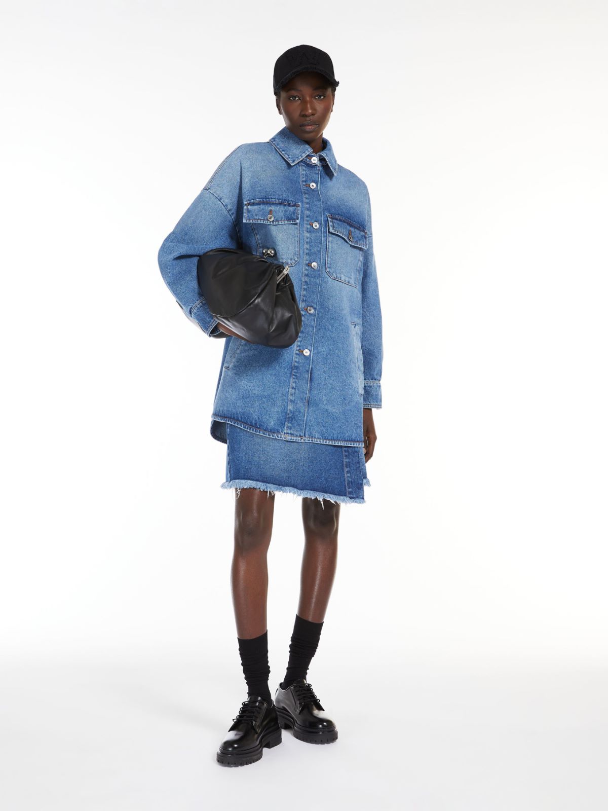 Oversized cotton denim jacket