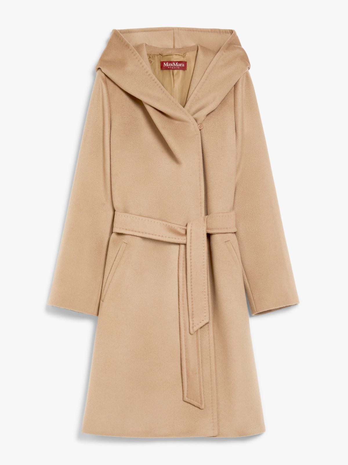 Hooded wool coat