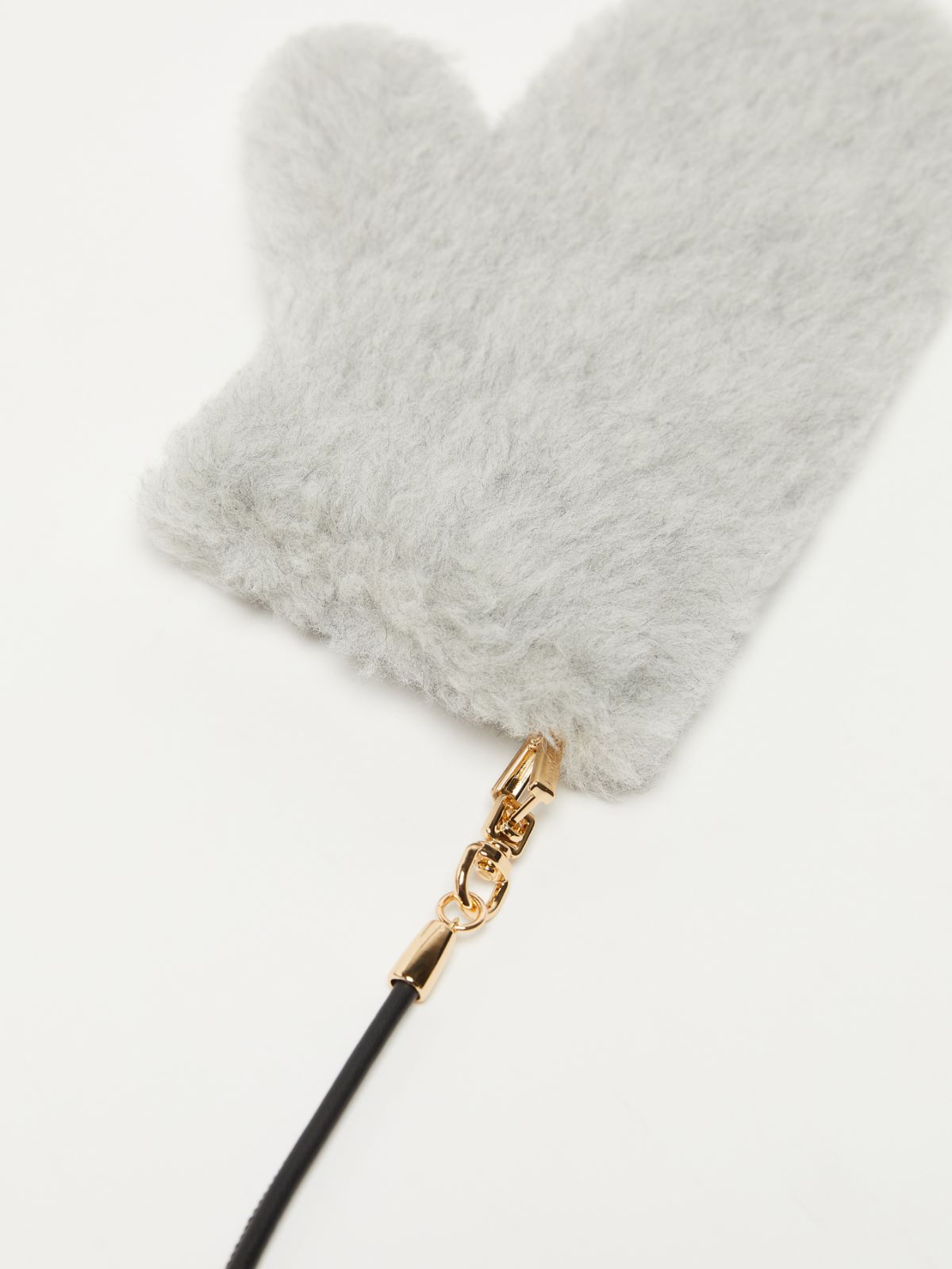 Wool and alpaca Teddy fabric mittens