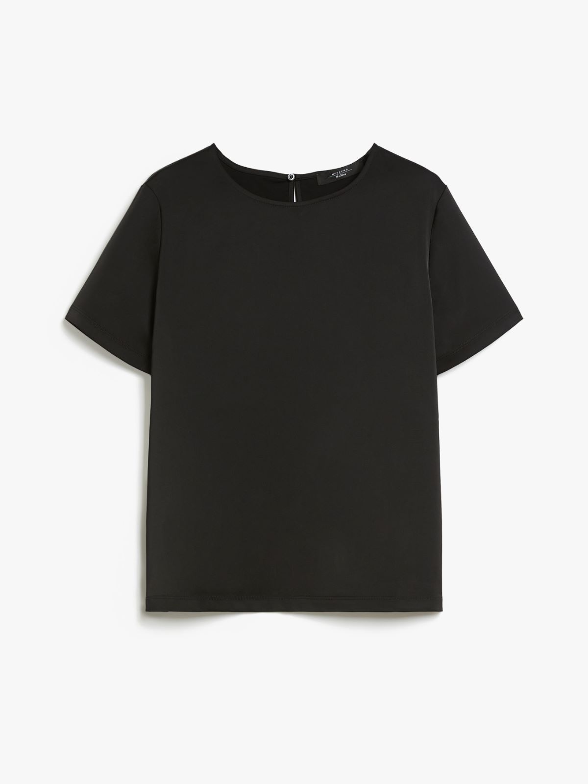 Satin and jersey T-shirt
