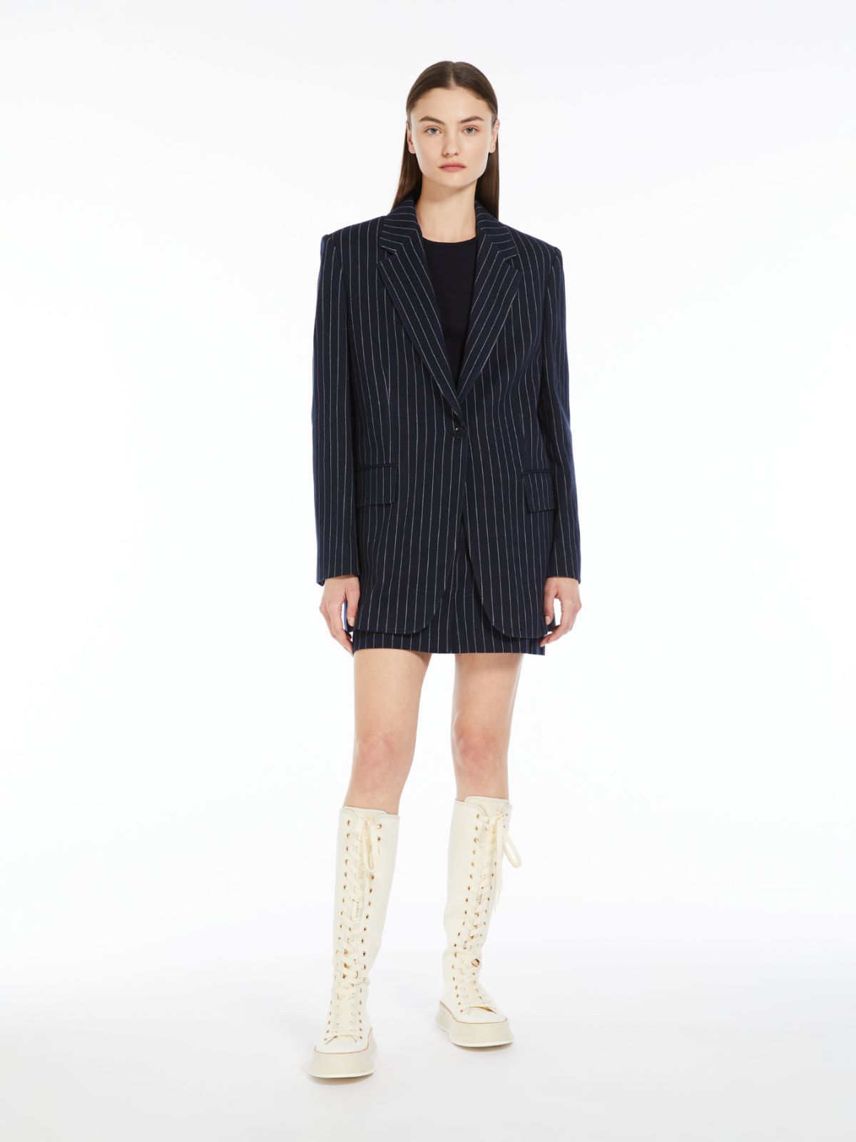 Cashmere blend pinstriped jacket