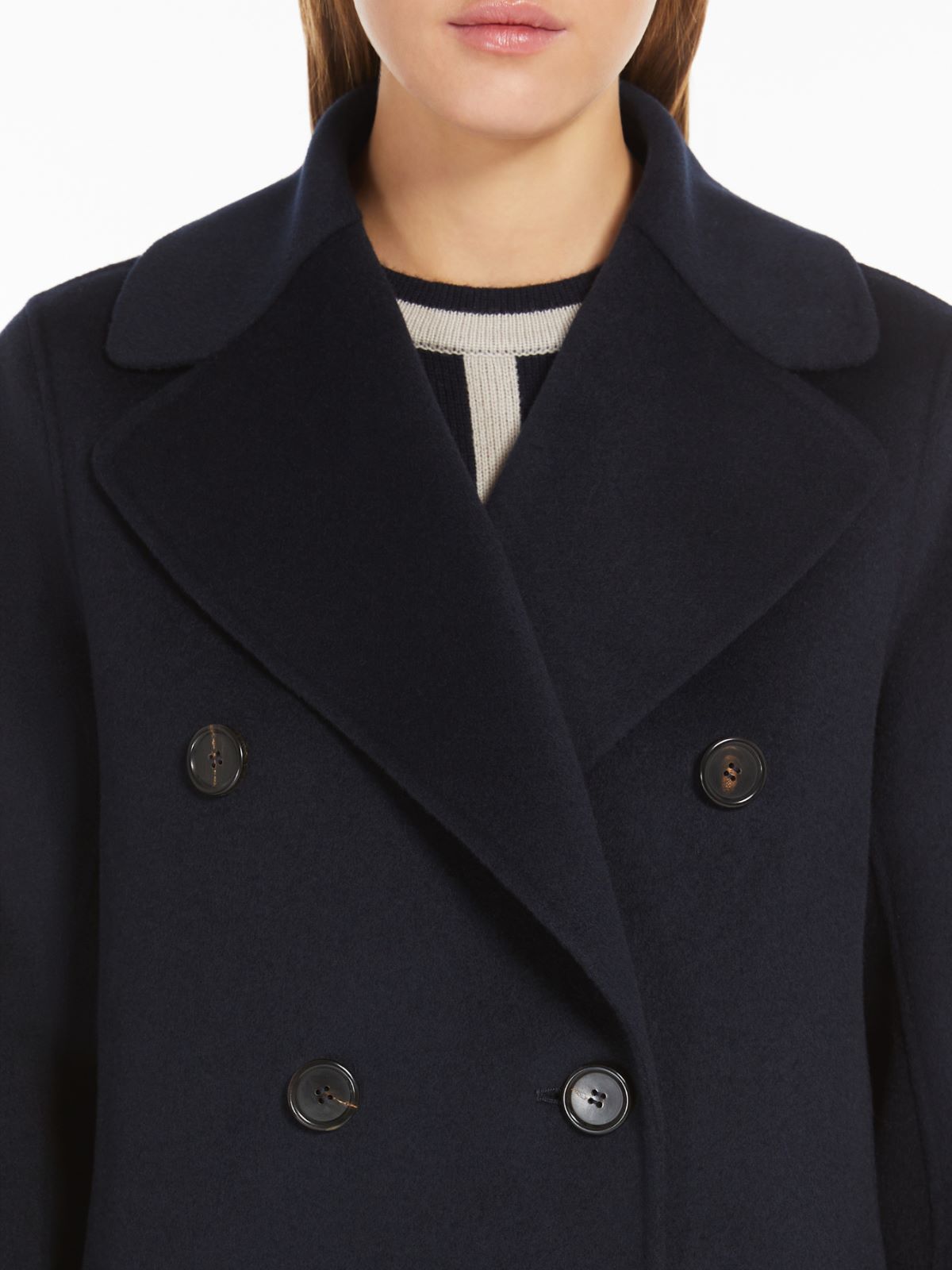 Wool double-breasted coat