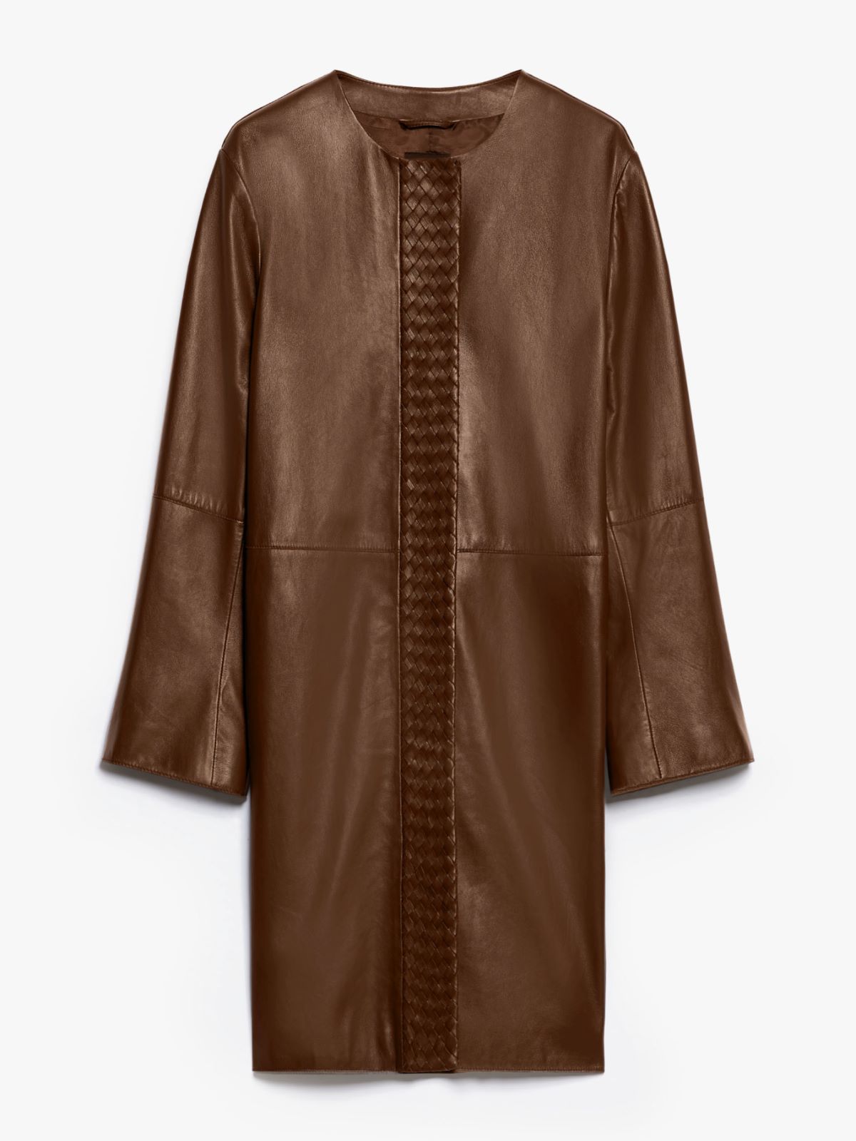 Nappa leather duster coat