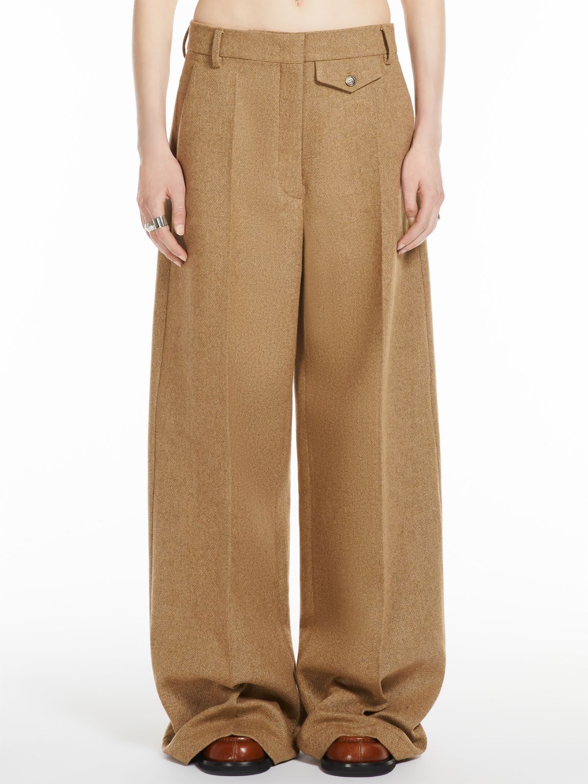 Oversized flared trousers