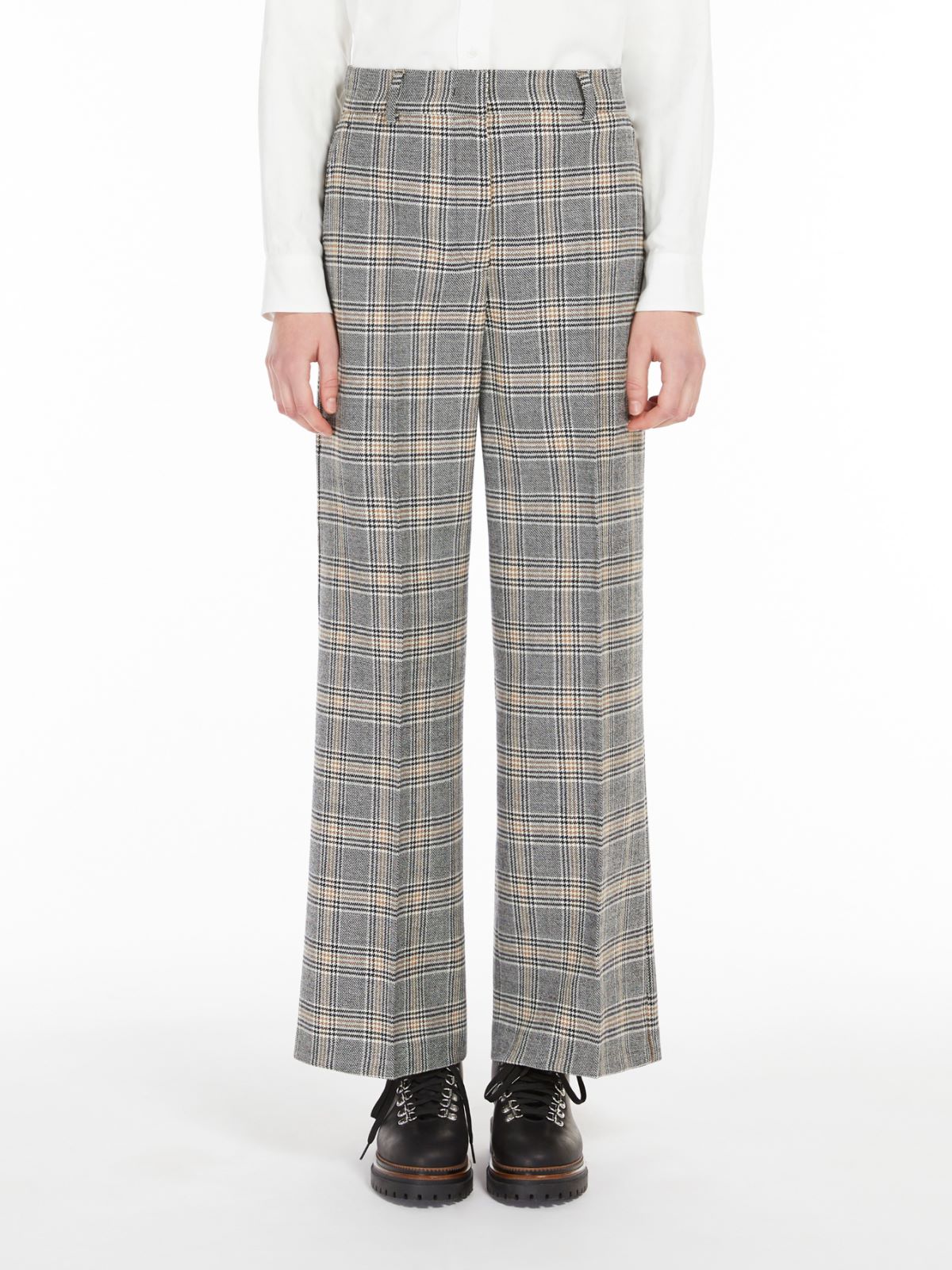 Woollen cloth palazzo trousers
