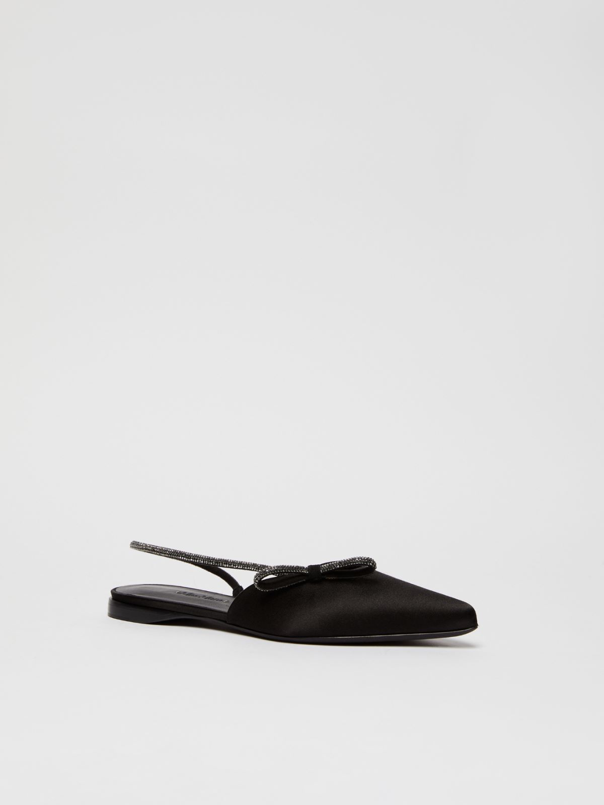 Satin slingback ballet flats