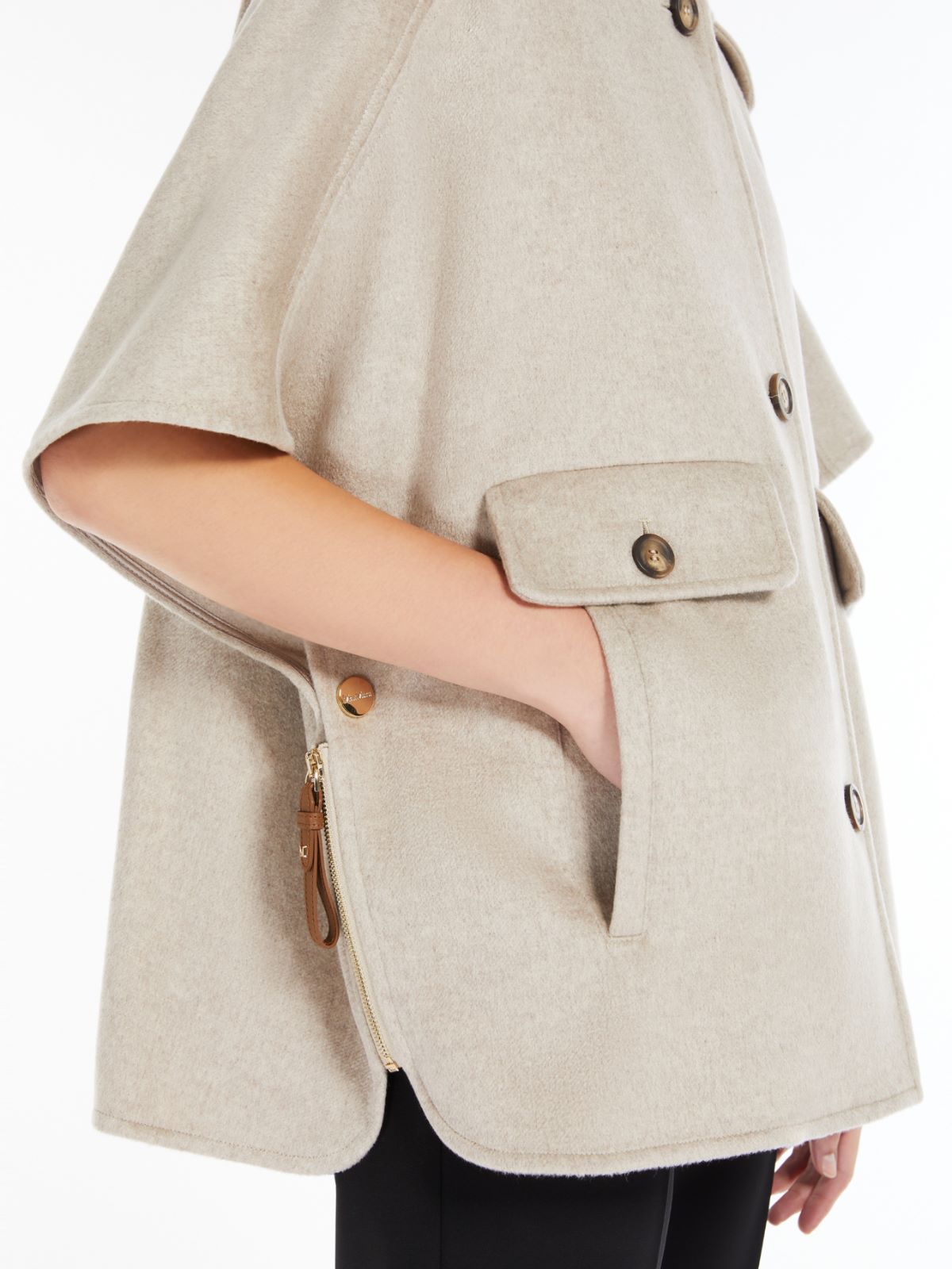 Lightweight cashmere cape