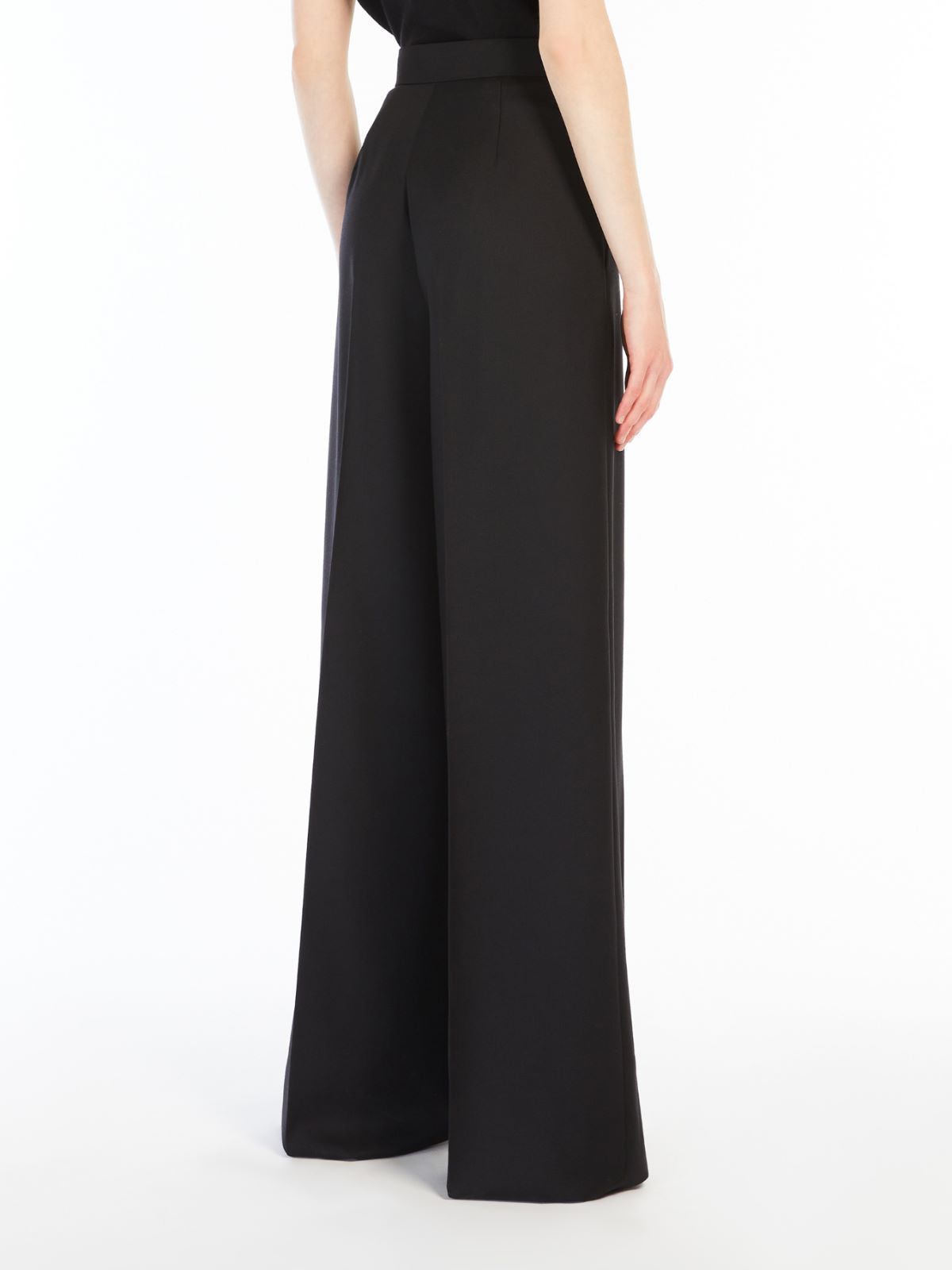 Wide-leg wool trousers