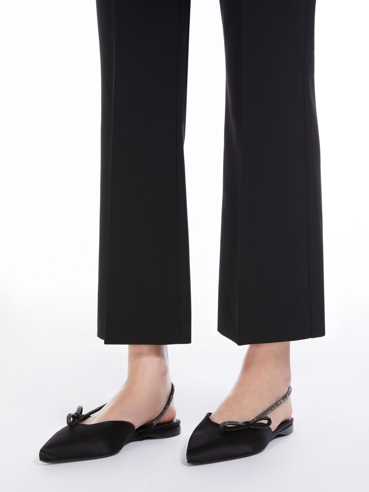 Satin slingback ballet flats