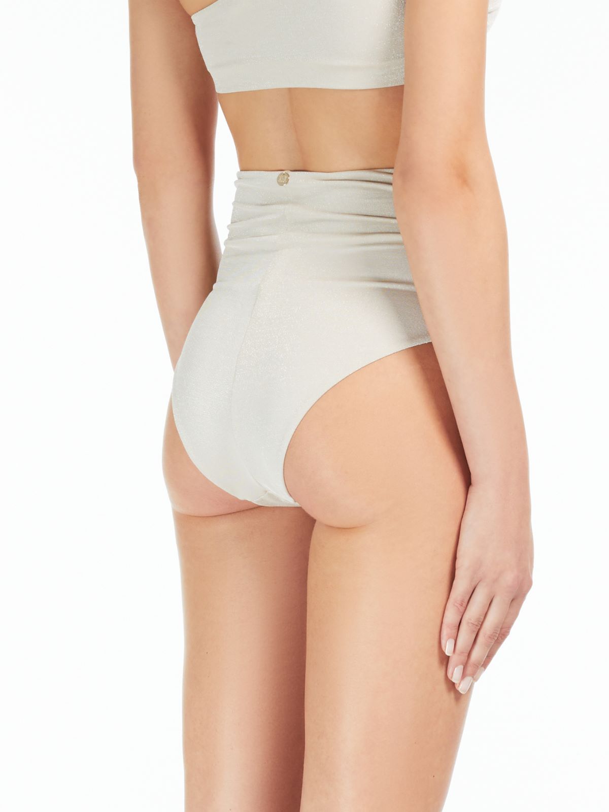 Jersey and lurex bikini bottoms