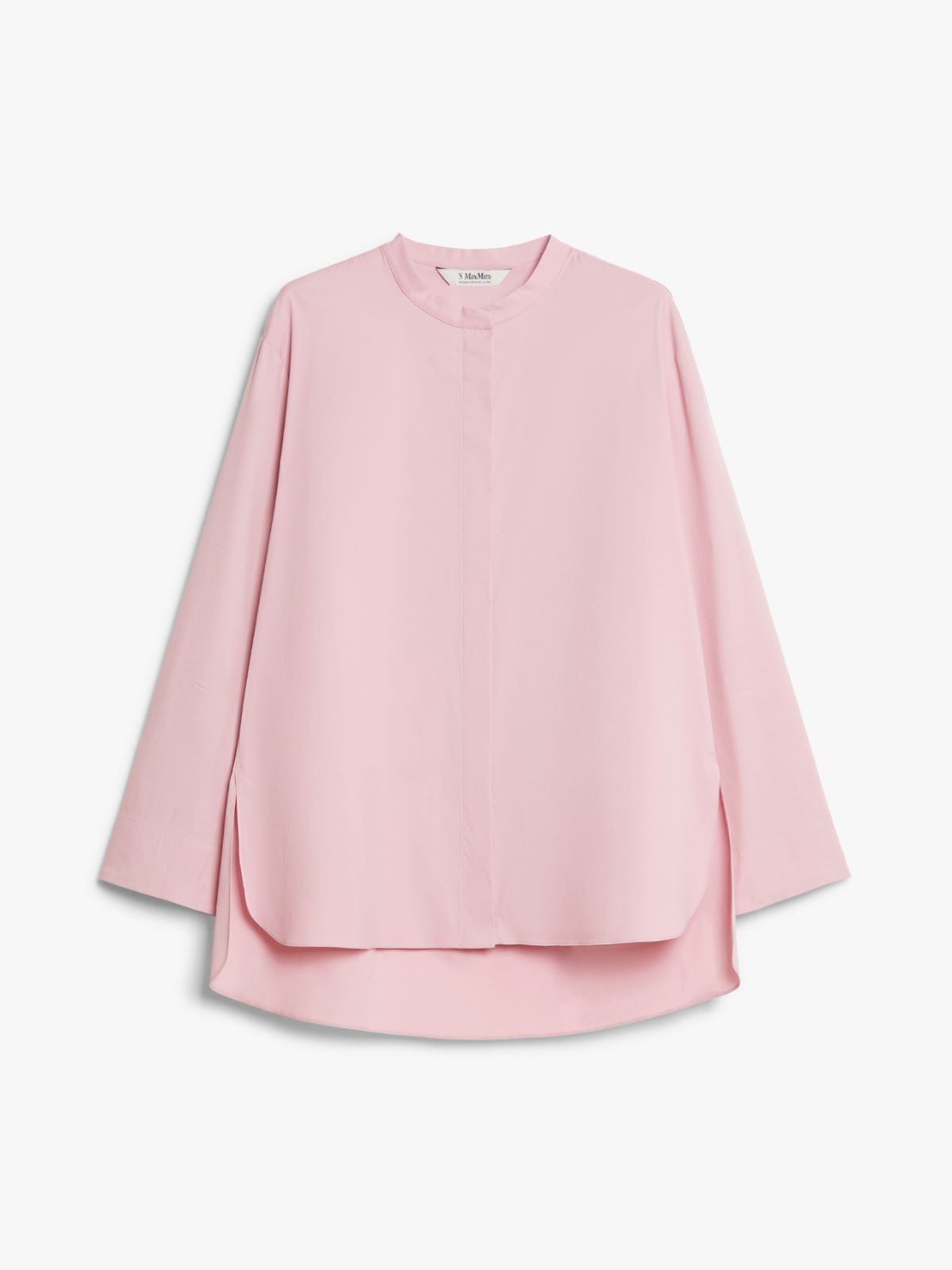 Flared poplin shirt