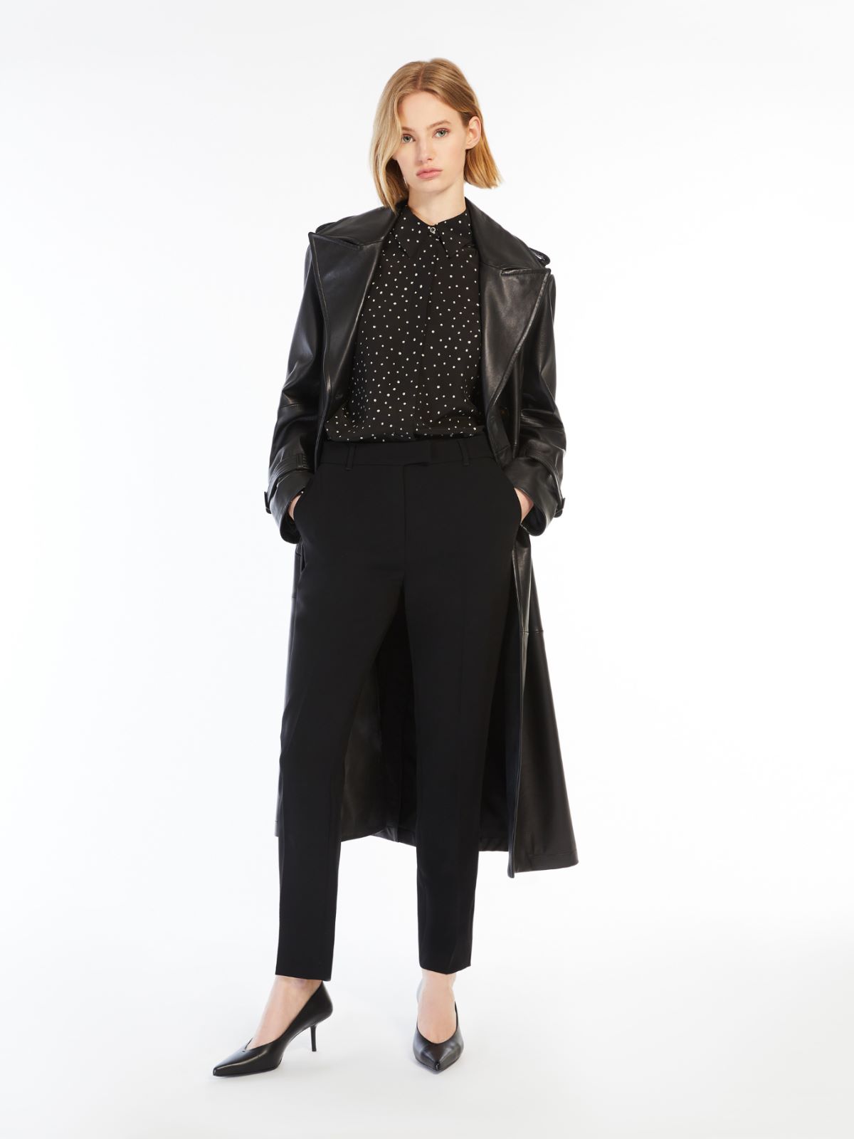 Printed crêpe de chine shirt