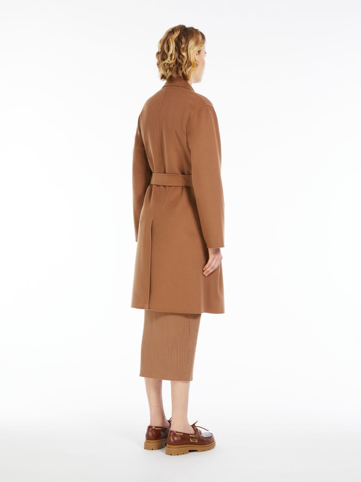 Double-breasted wool coat