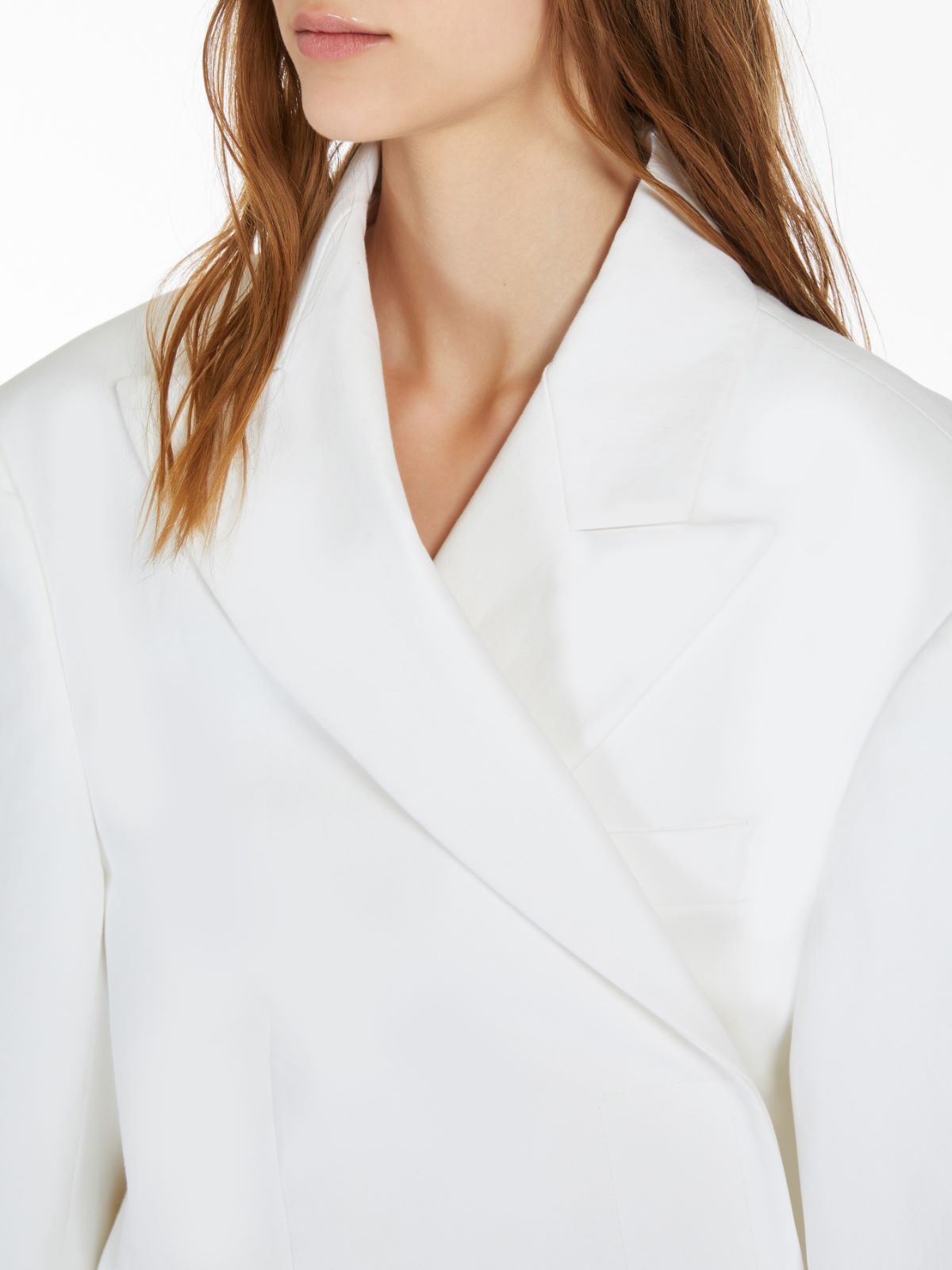 Asymmetric double-breasted blazer