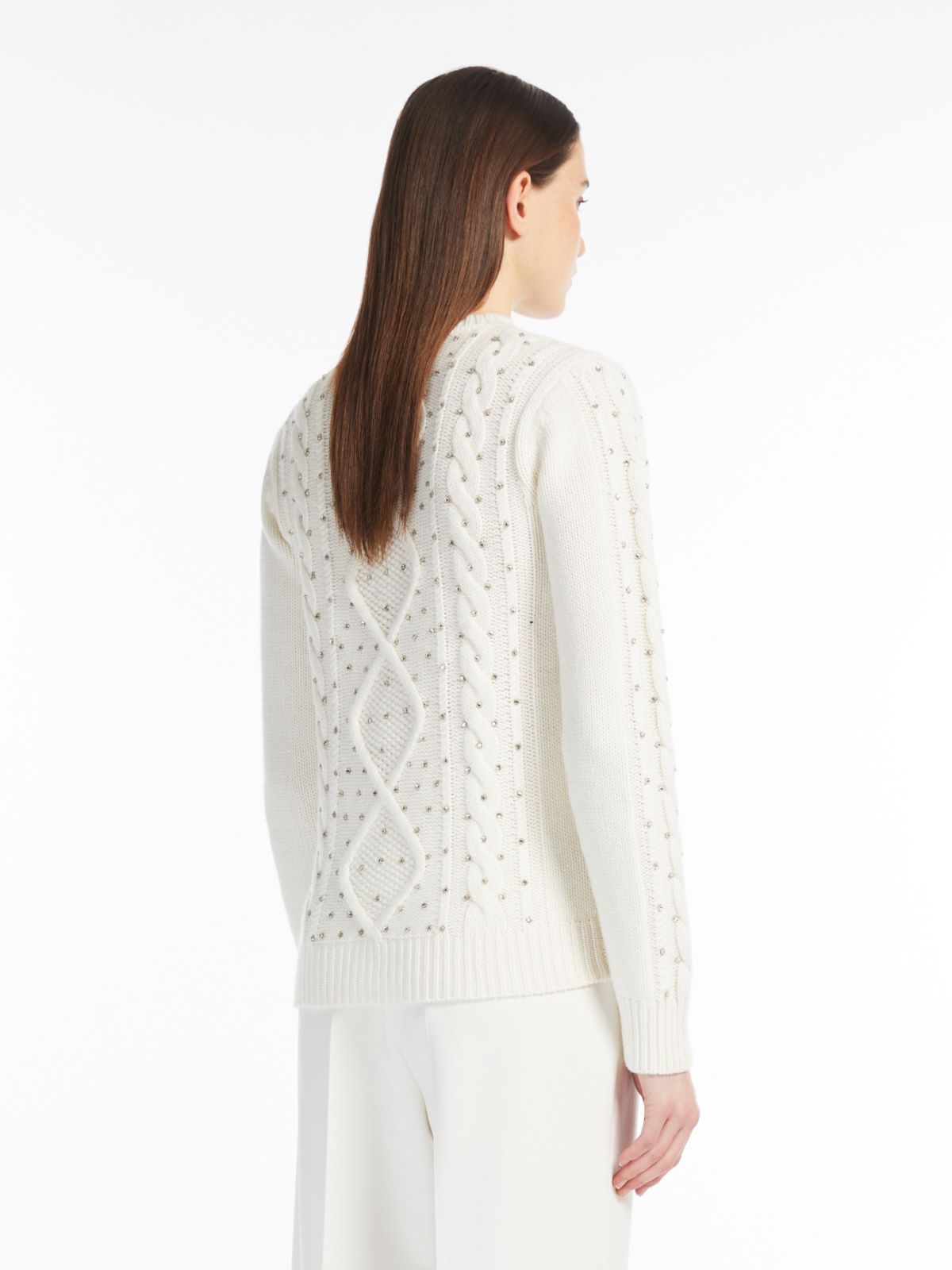 Wool and cashmere cable-knit jumper