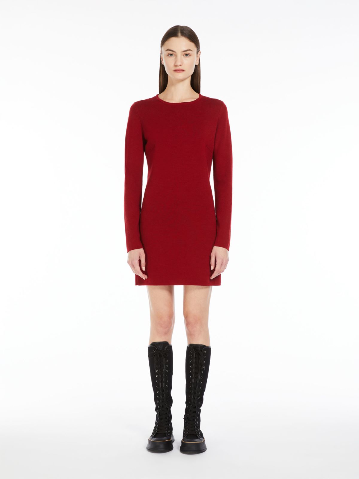 Wool yarn mini dress
