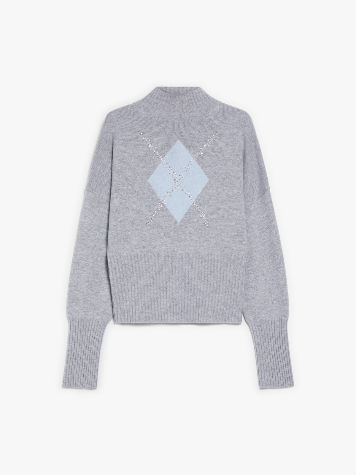 Cashmere-blend jumper with high neck