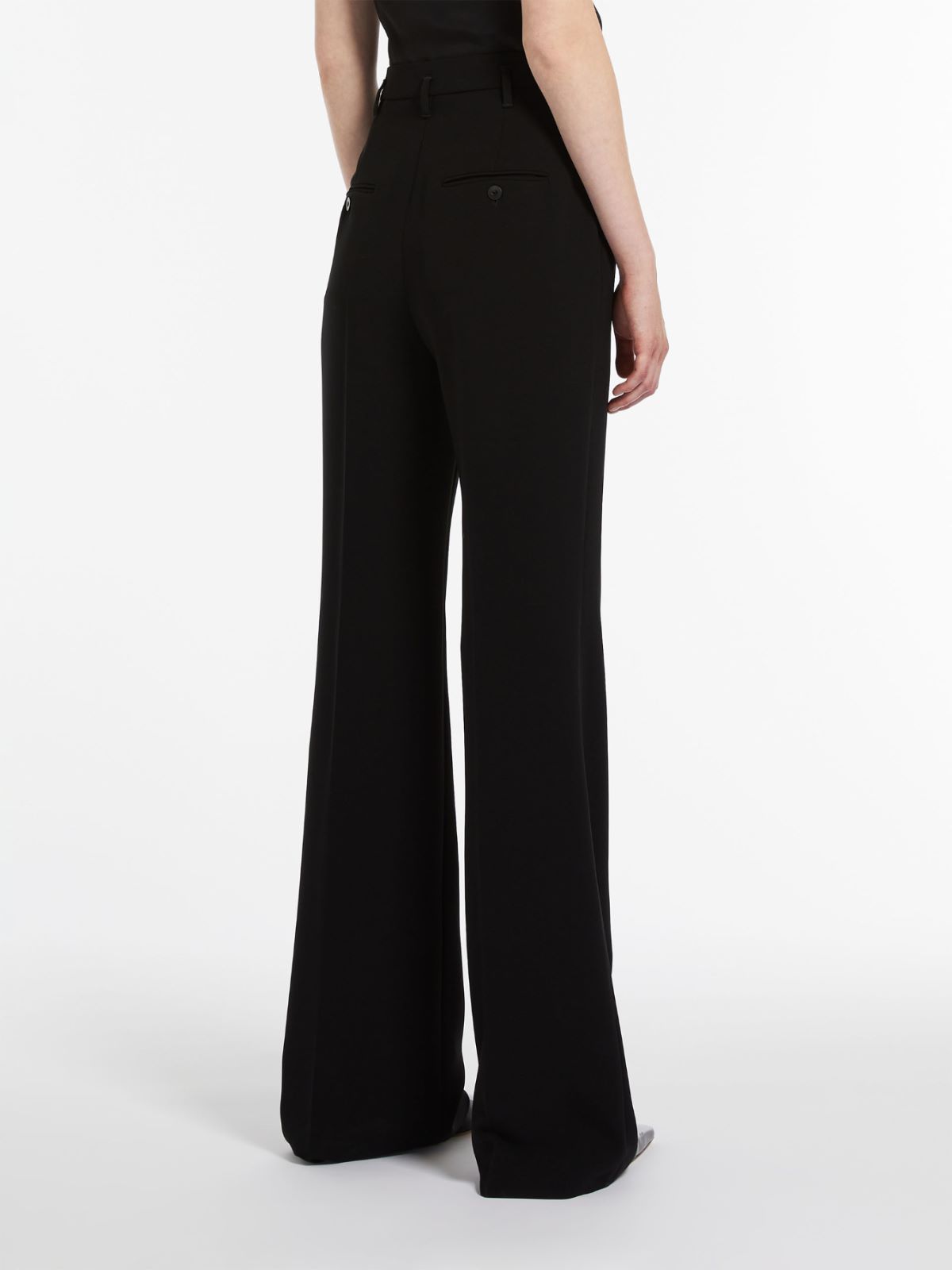 Flared cady trousers