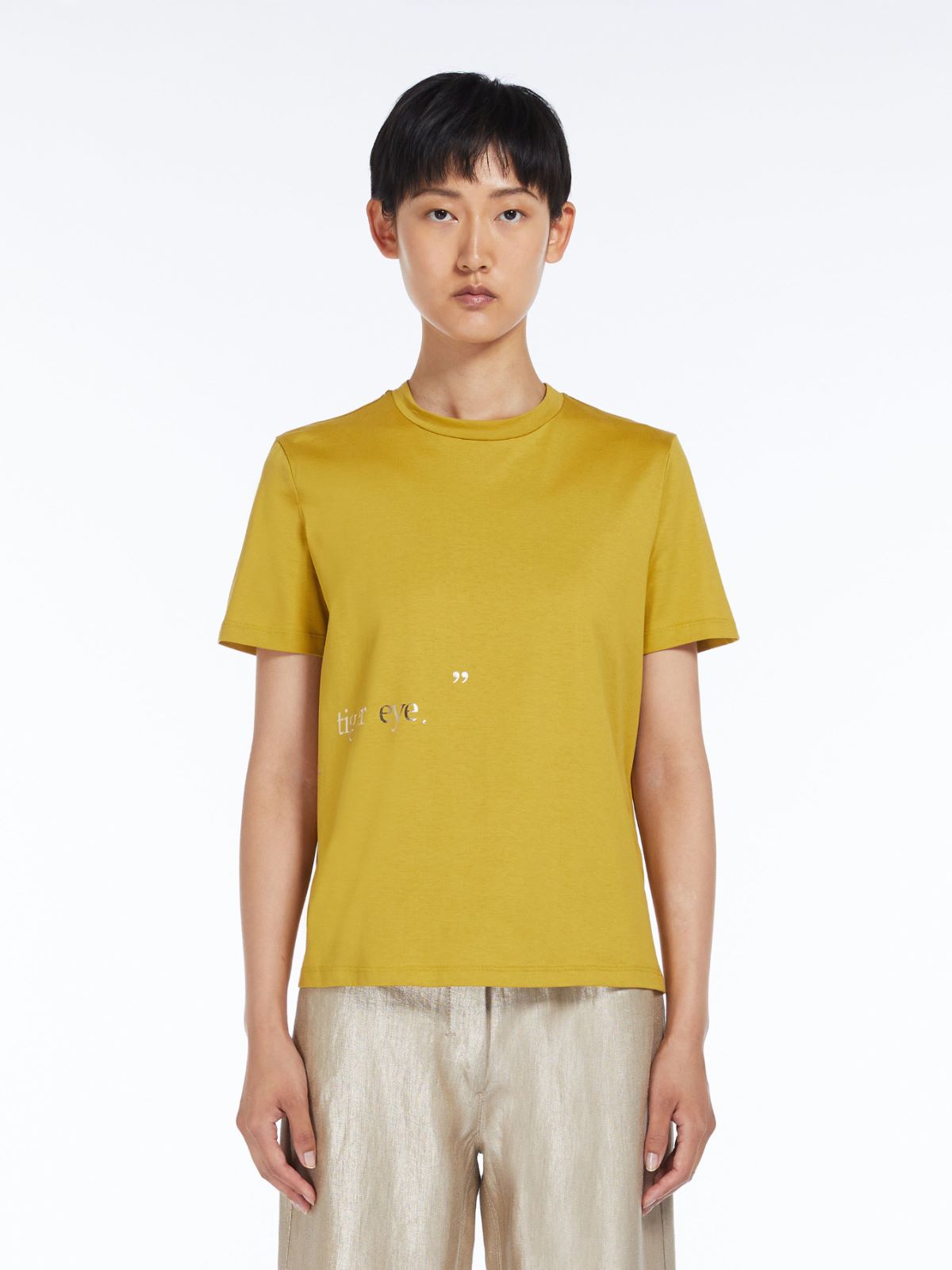 Cotton jersey print T-shirt