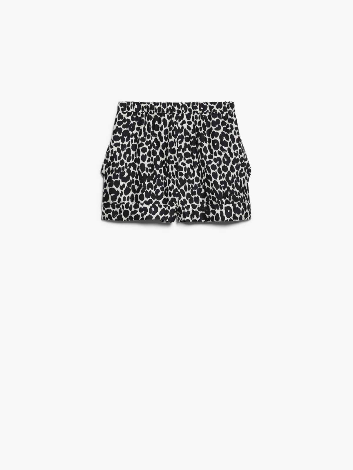 Printed silk shorts