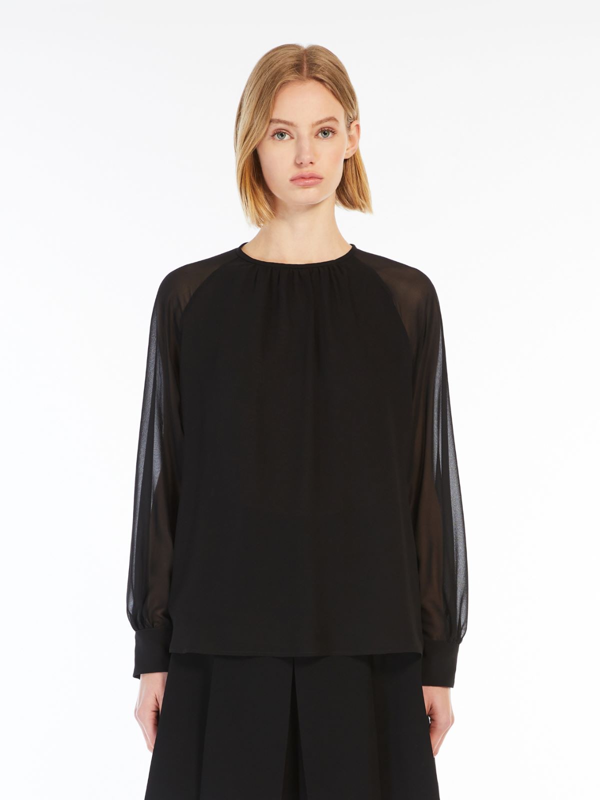 Pure silk georgette blouse