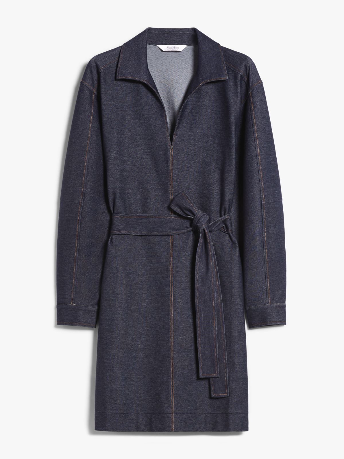 Denim-look jersey dress