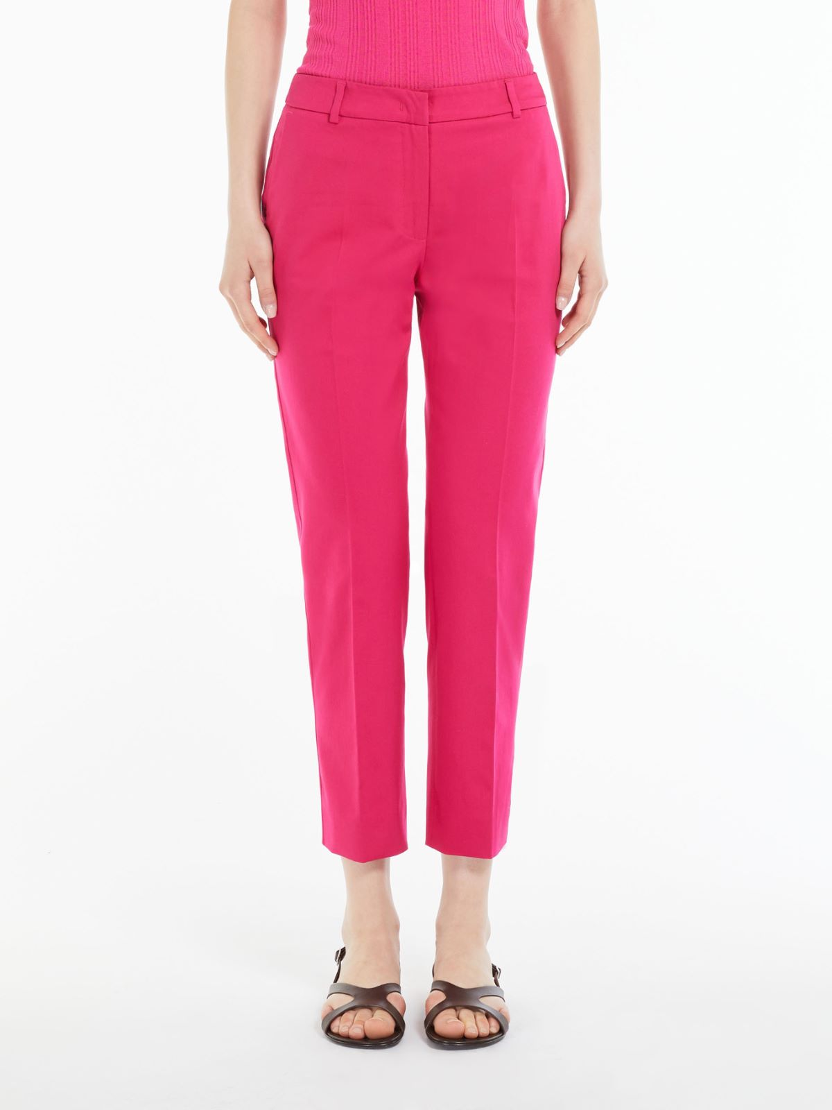 Cotton satin trousers
