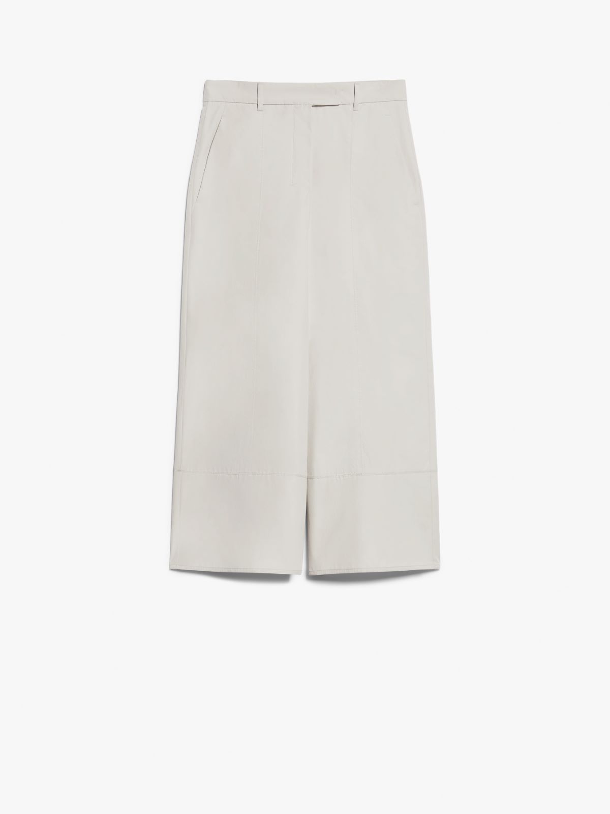 Wide-leg poplin trousers