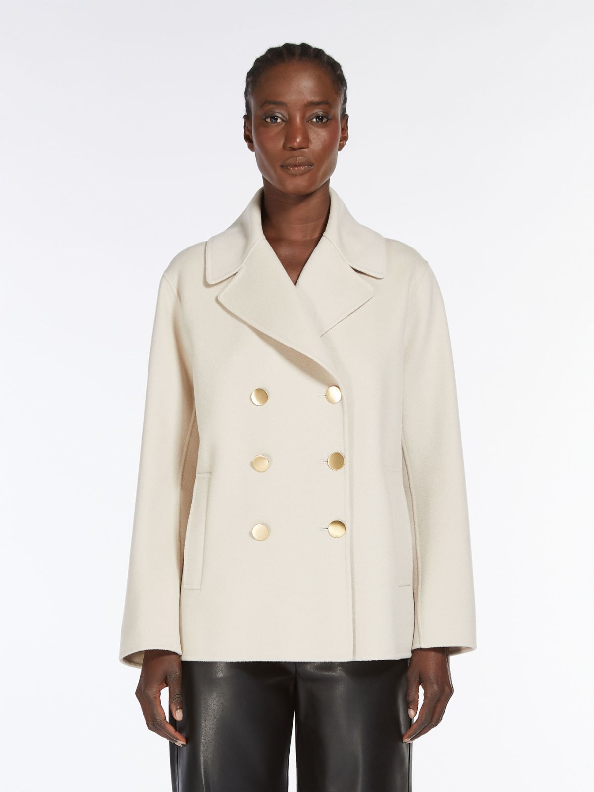 Short wool pea coat