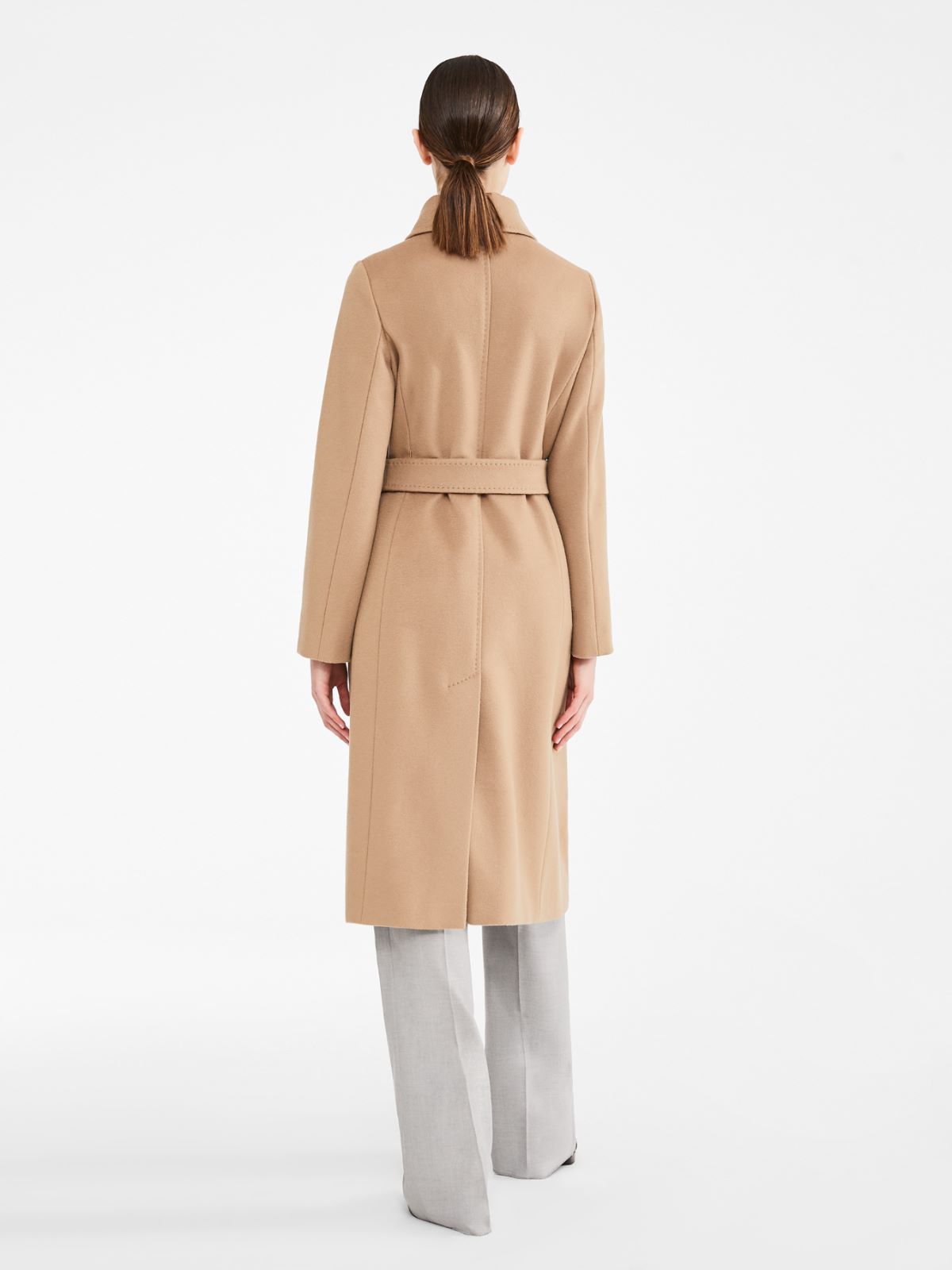 Wool robe-style coat