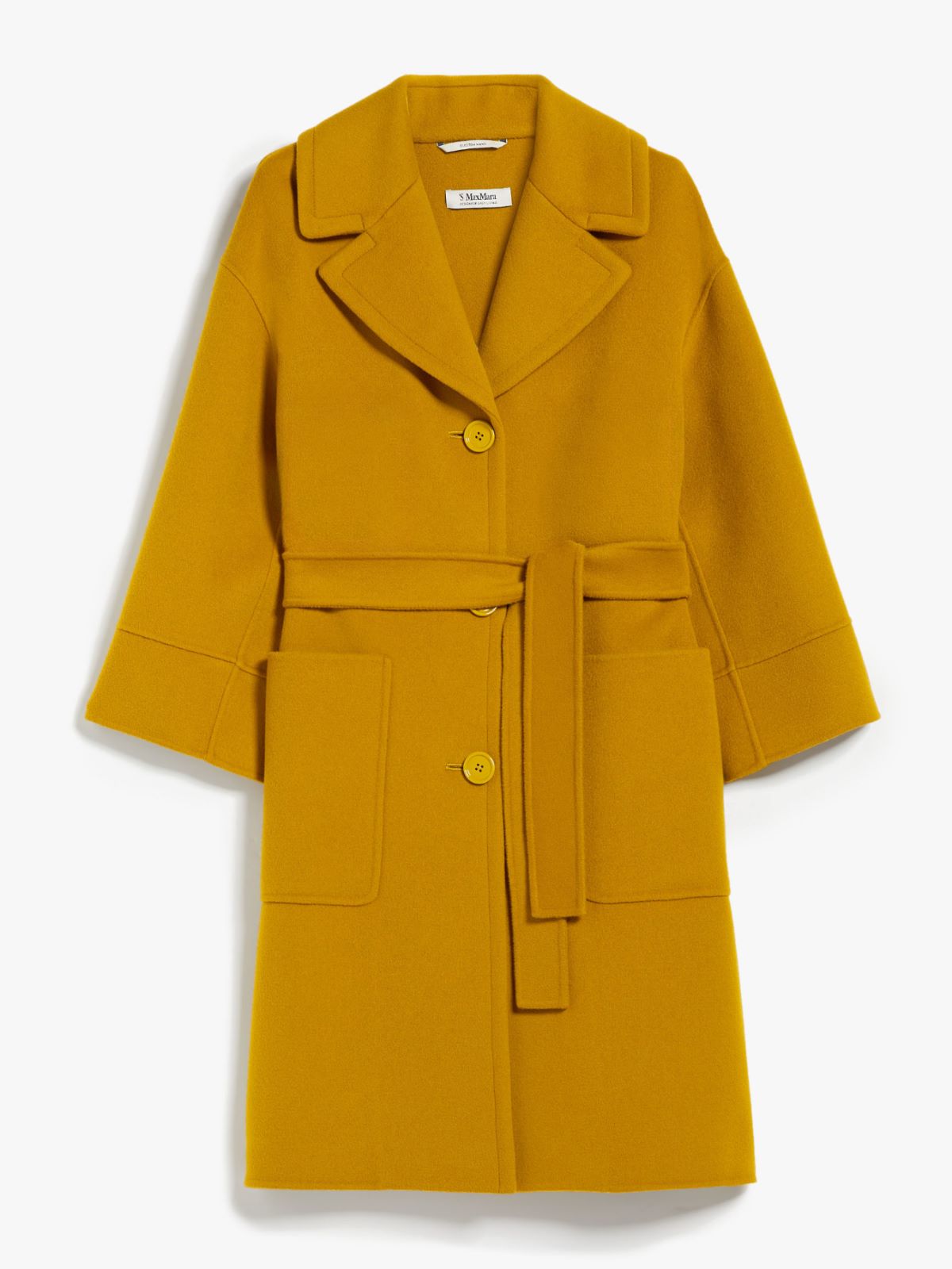 Pocket-detail wool coat