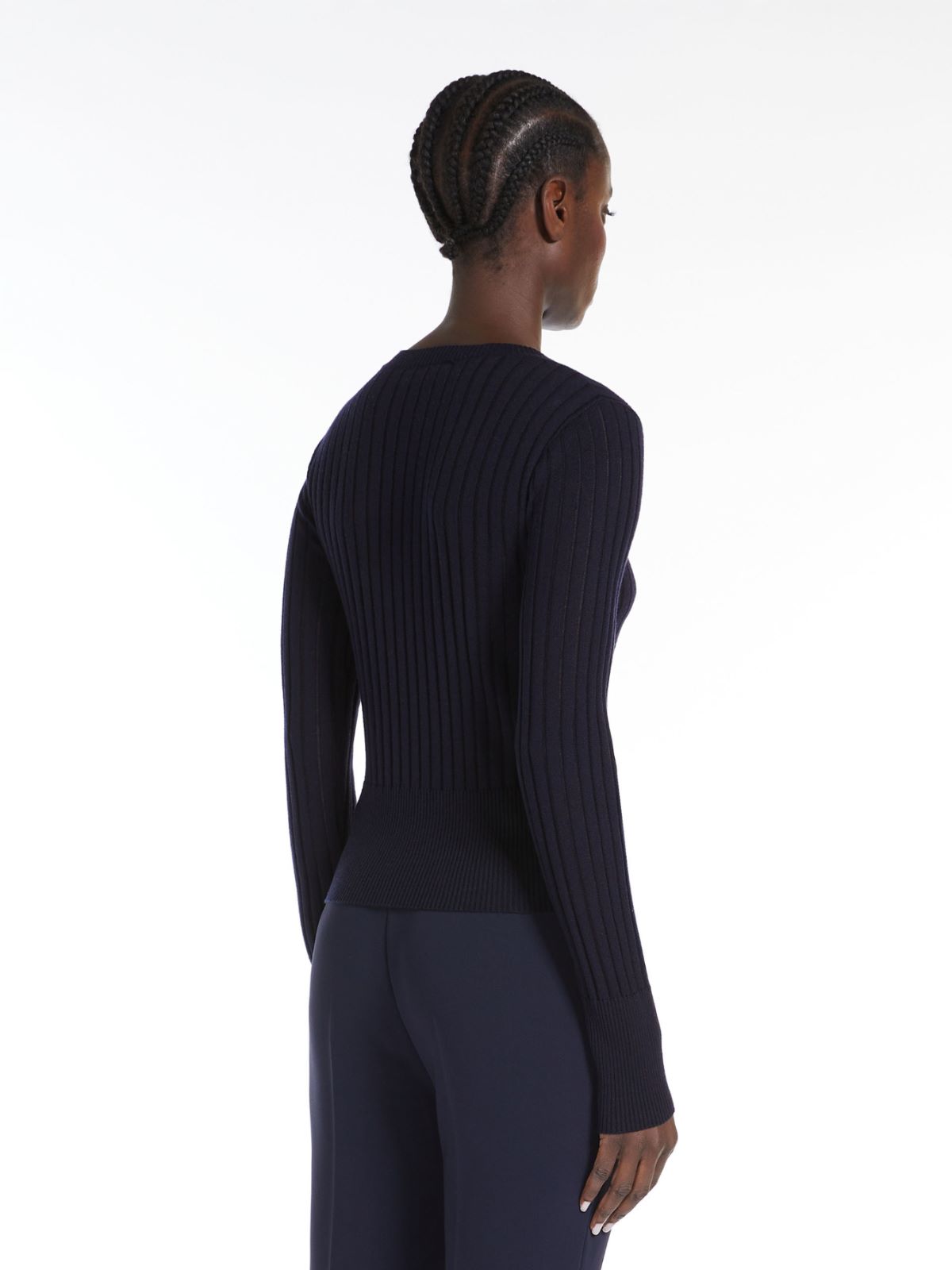 Wool and silk crew neck sweater