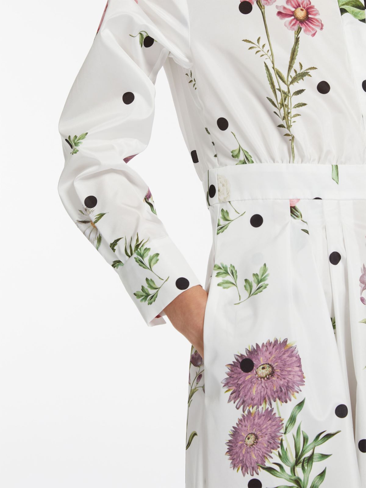 Printed shirt dress