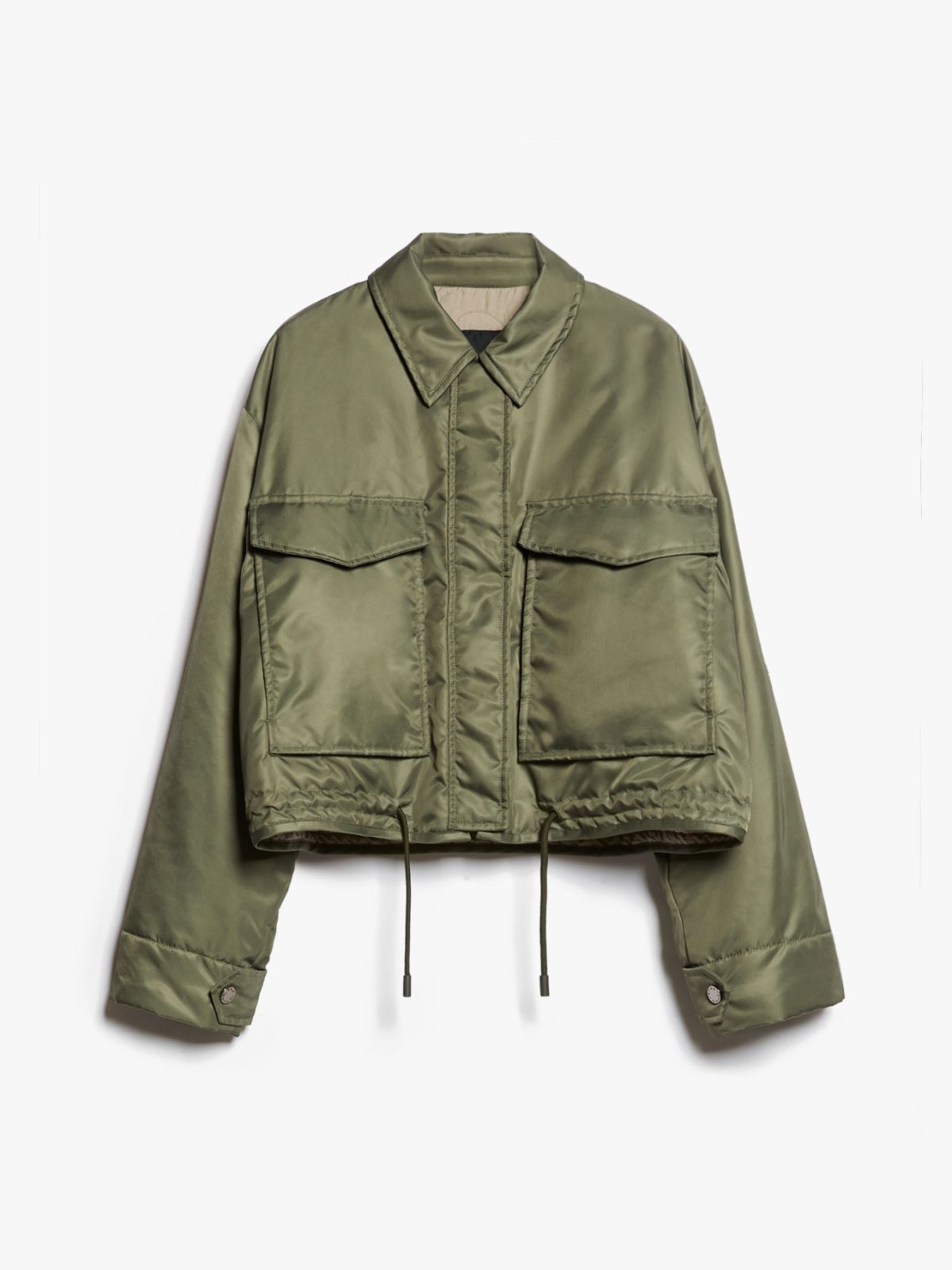 Reversible water-repellent twill bomber jacket