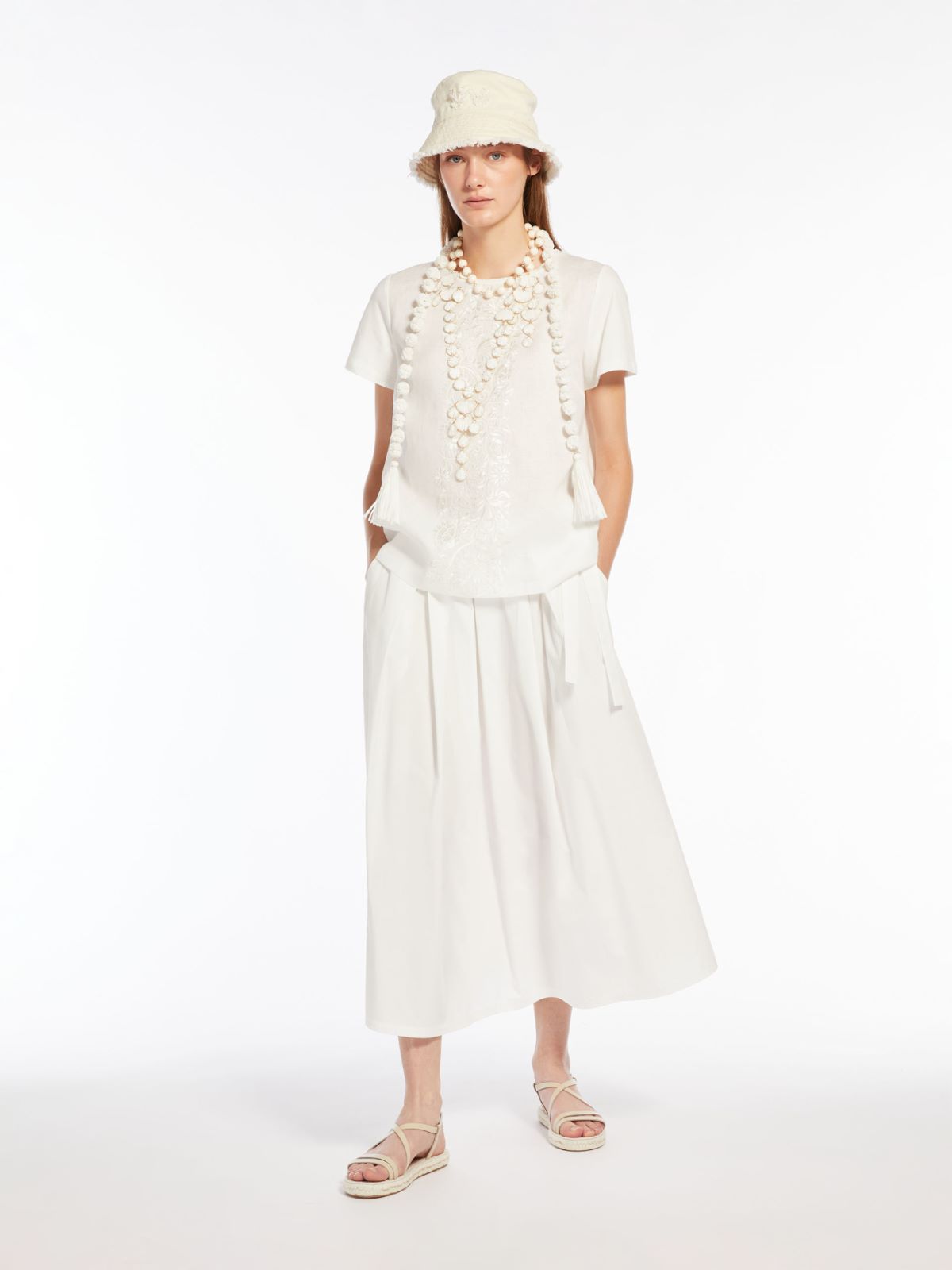 Cotton poplin skirt