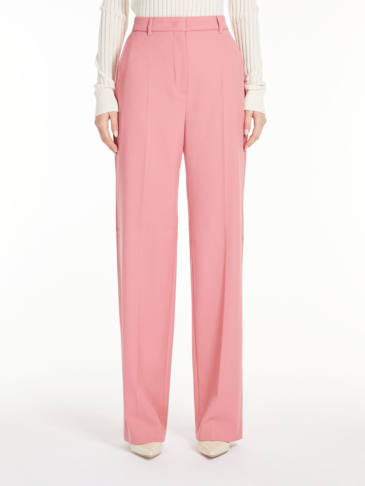 Wool crepe trousers