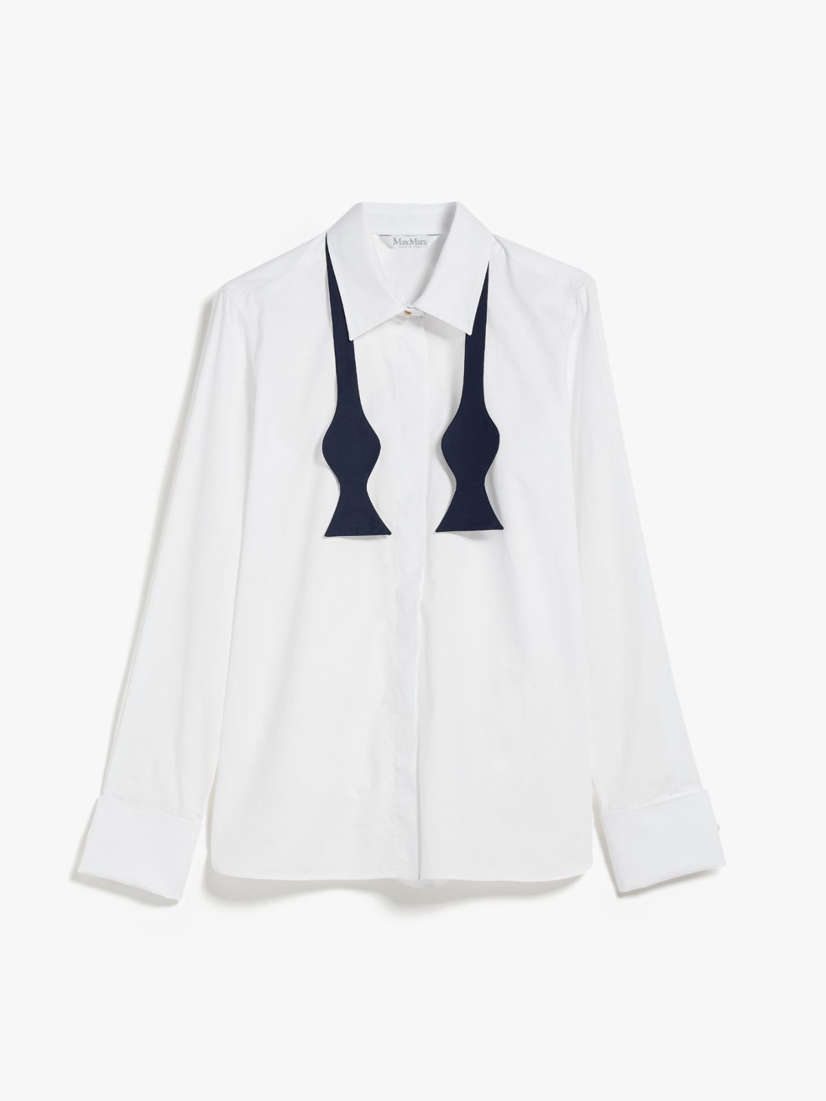 Cotton shirt with bow tie