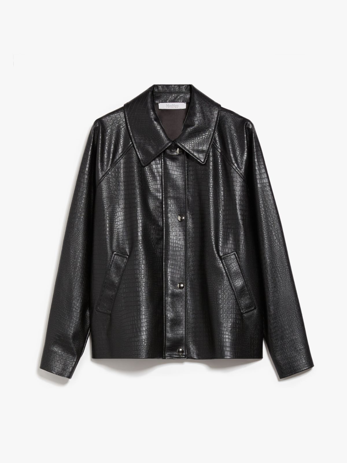 Crocodile-print jersey jacket