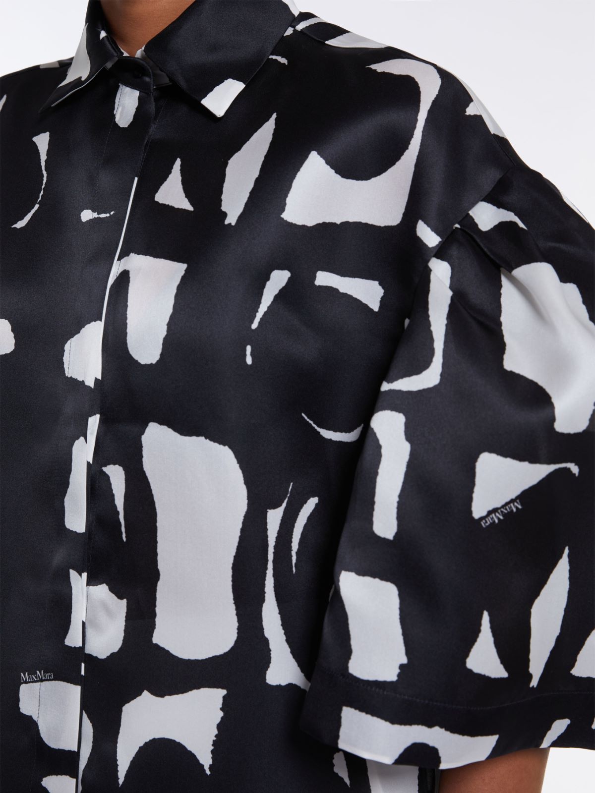 Printed organza shirt