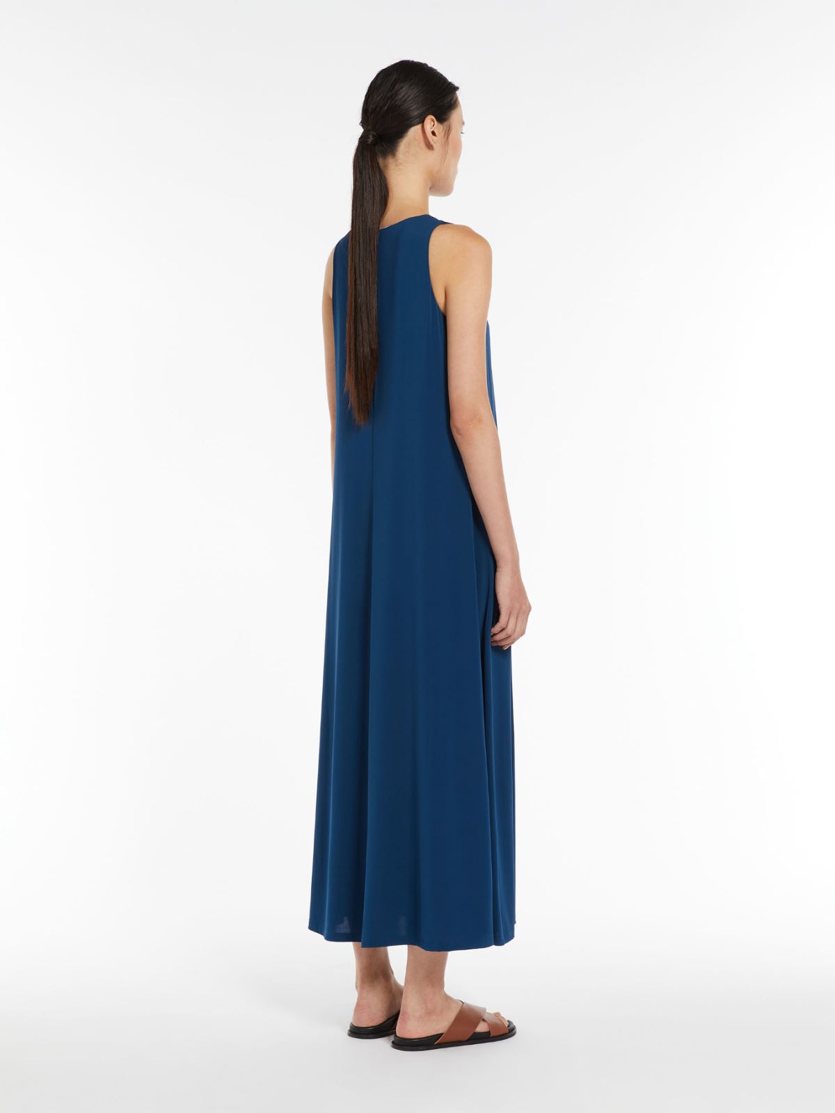 Stretch jersey A-line dress