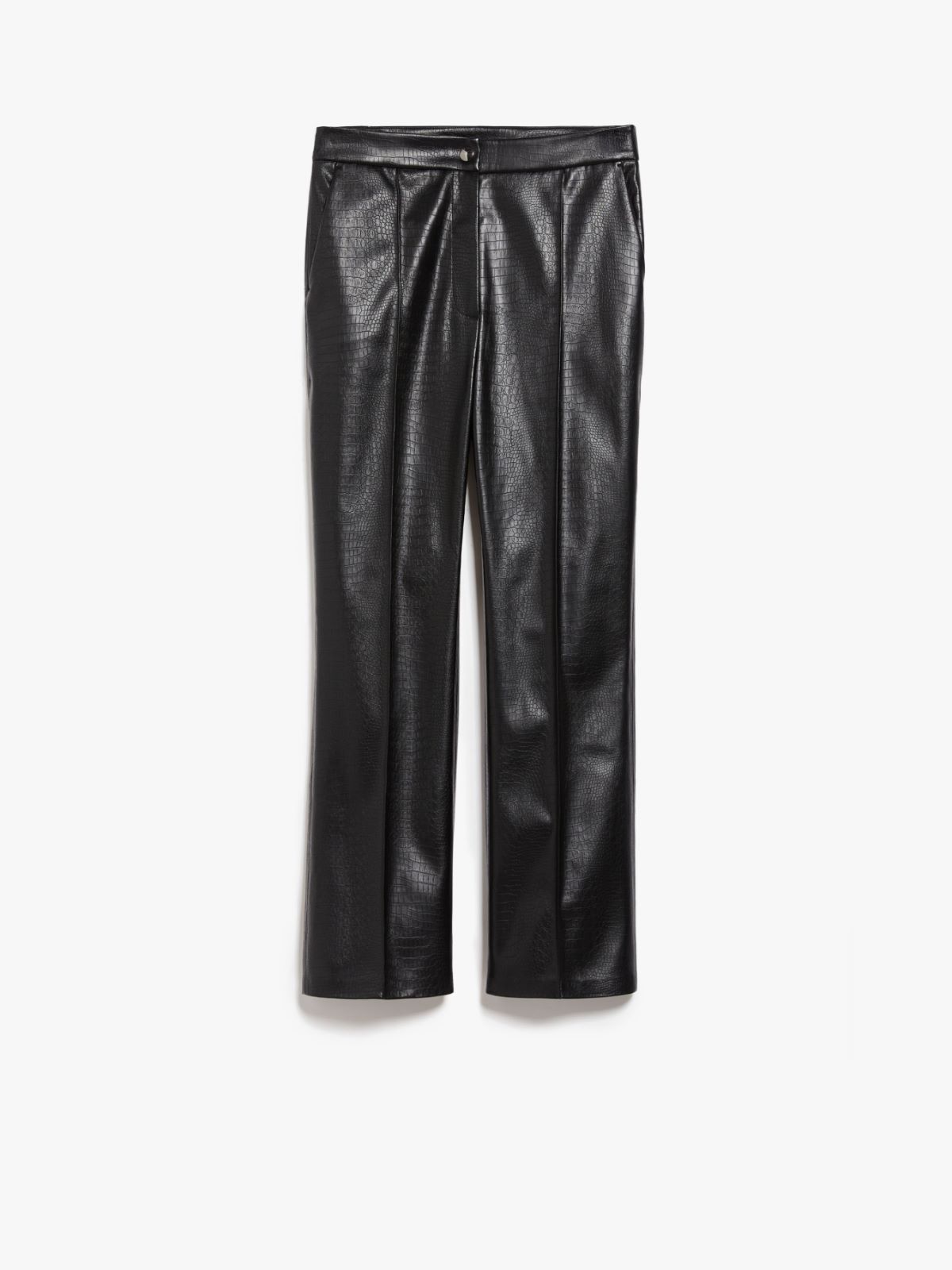 Crocodile-print jersey trousers