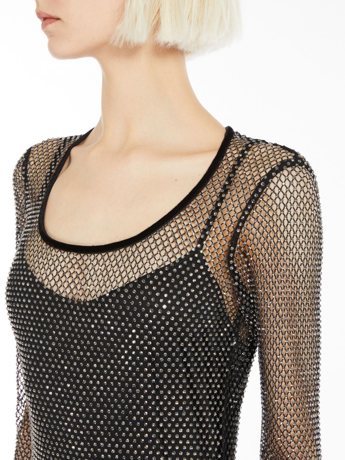 Rhinestone tulle dress