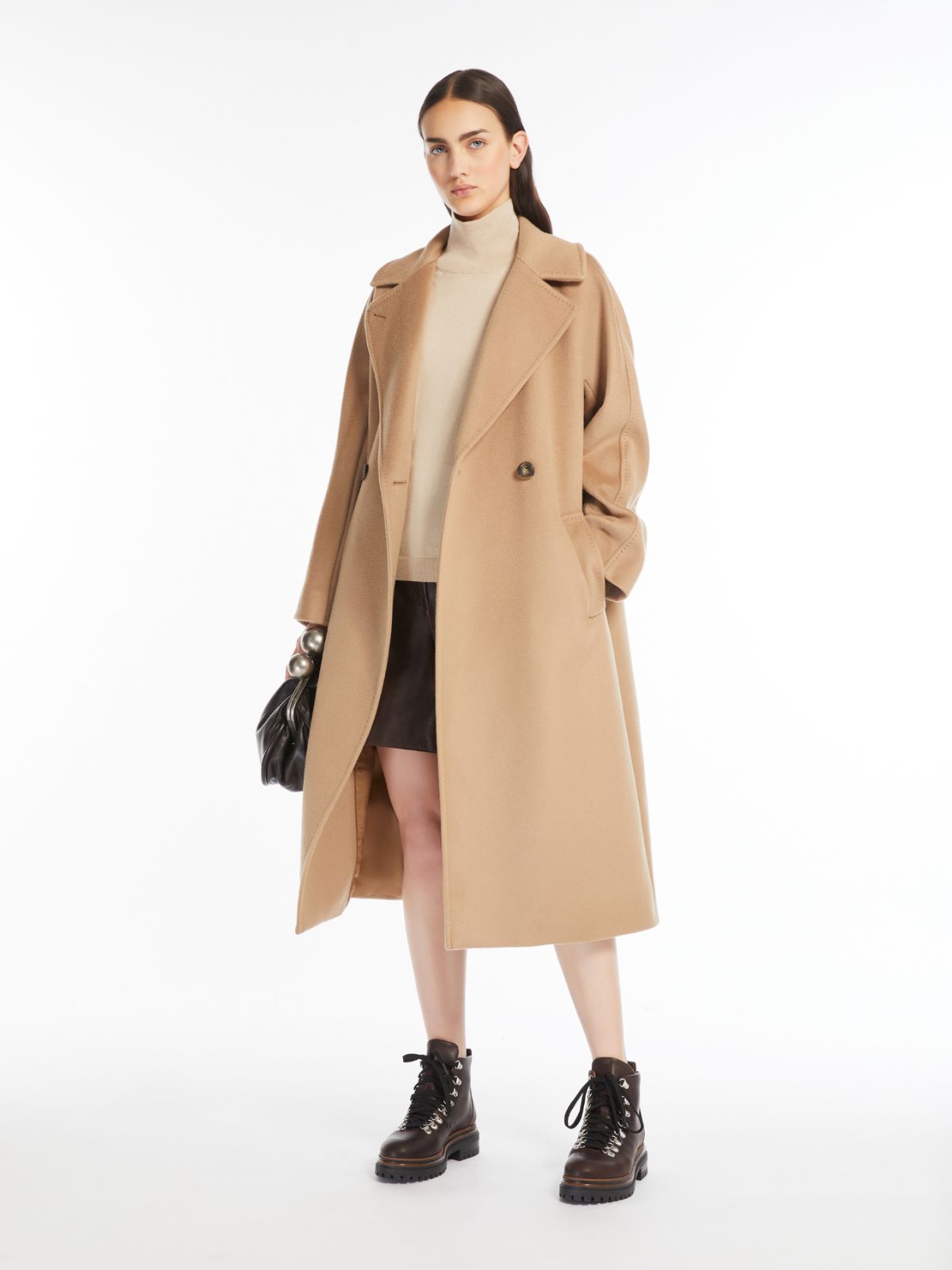 Belted wool coat