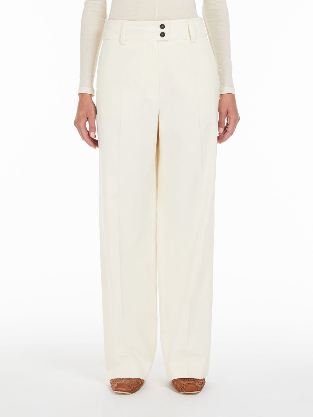 Cotton gabardine trousers