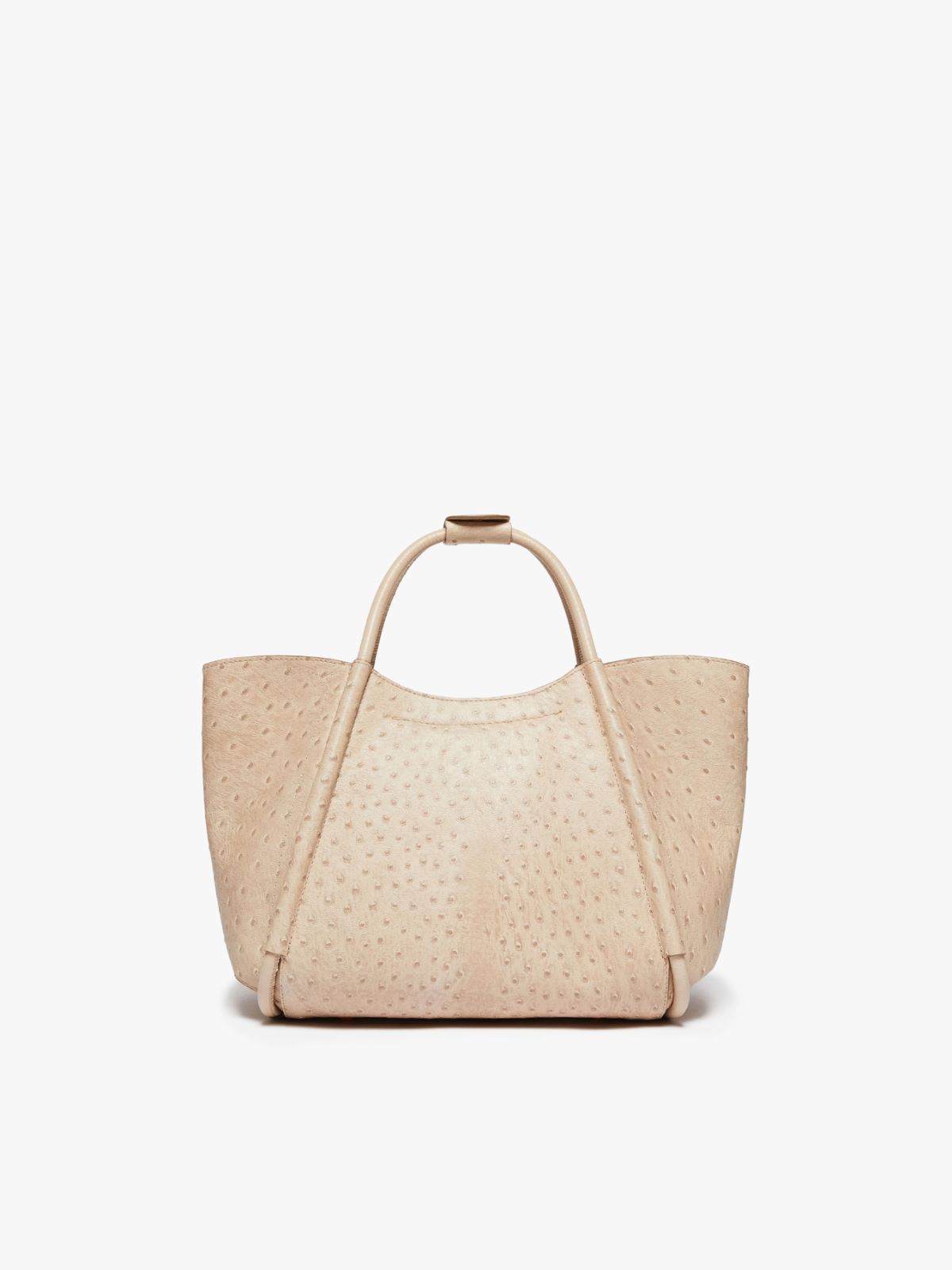 Small ostrich-print leather Marine Bag