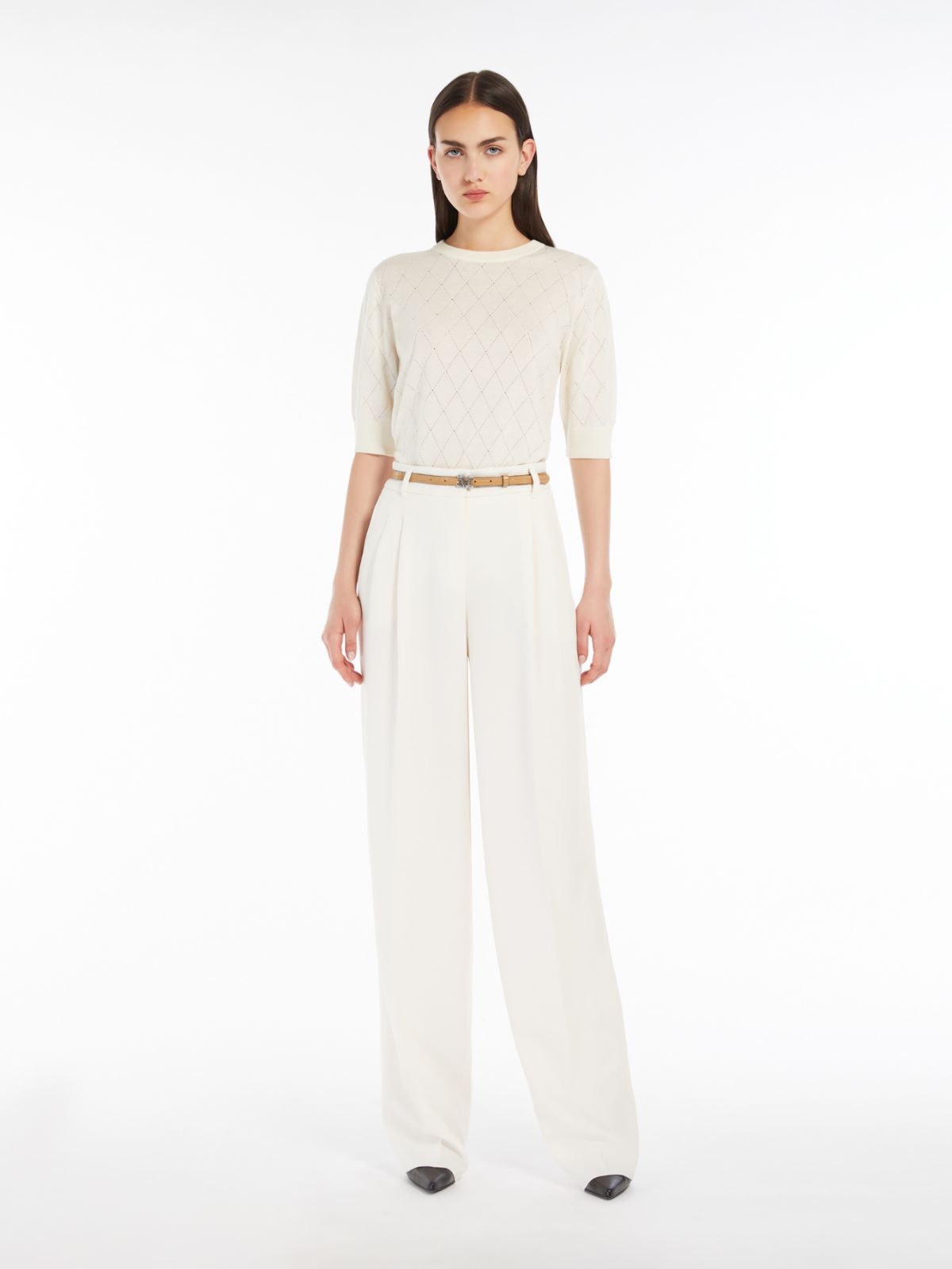 Silk and wool Argyle jumper