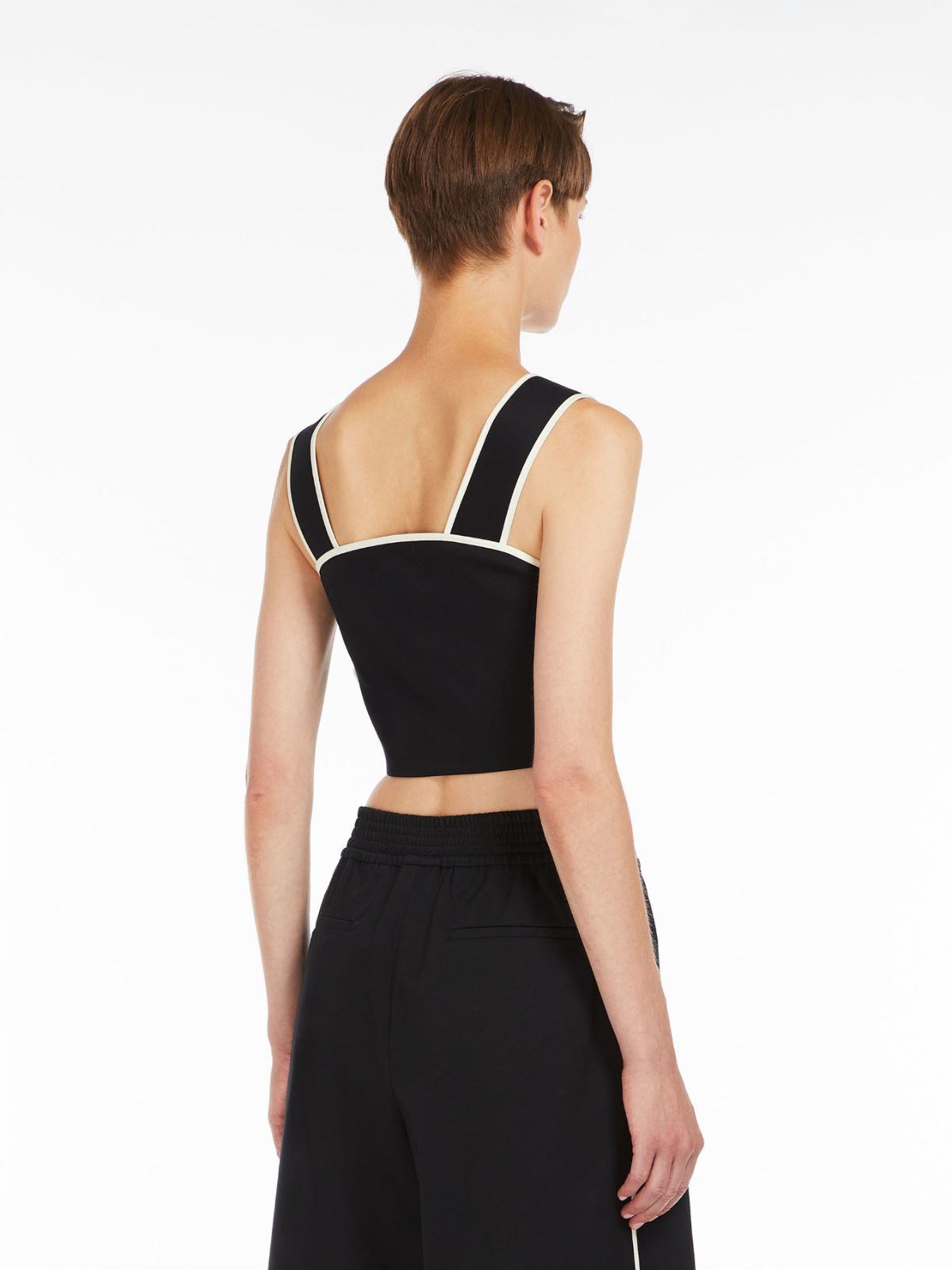 Cotton gabardine top