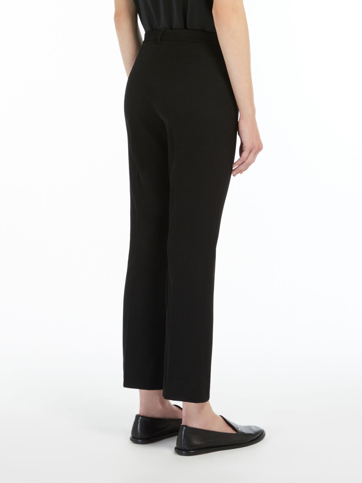 Stretch cotton blend trousers