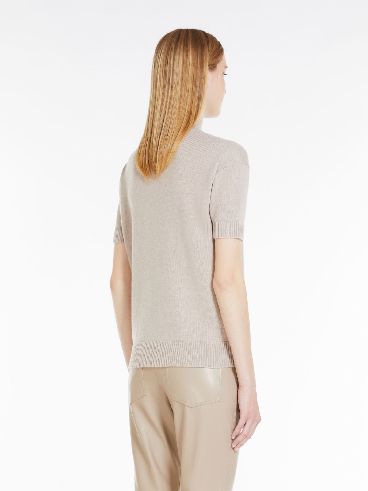 Wool and cashmere polo-neck sweater