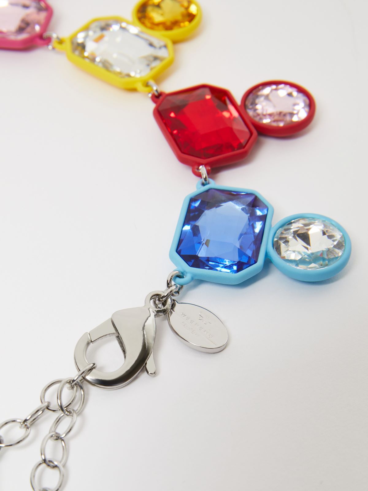 Metal and glass necklace